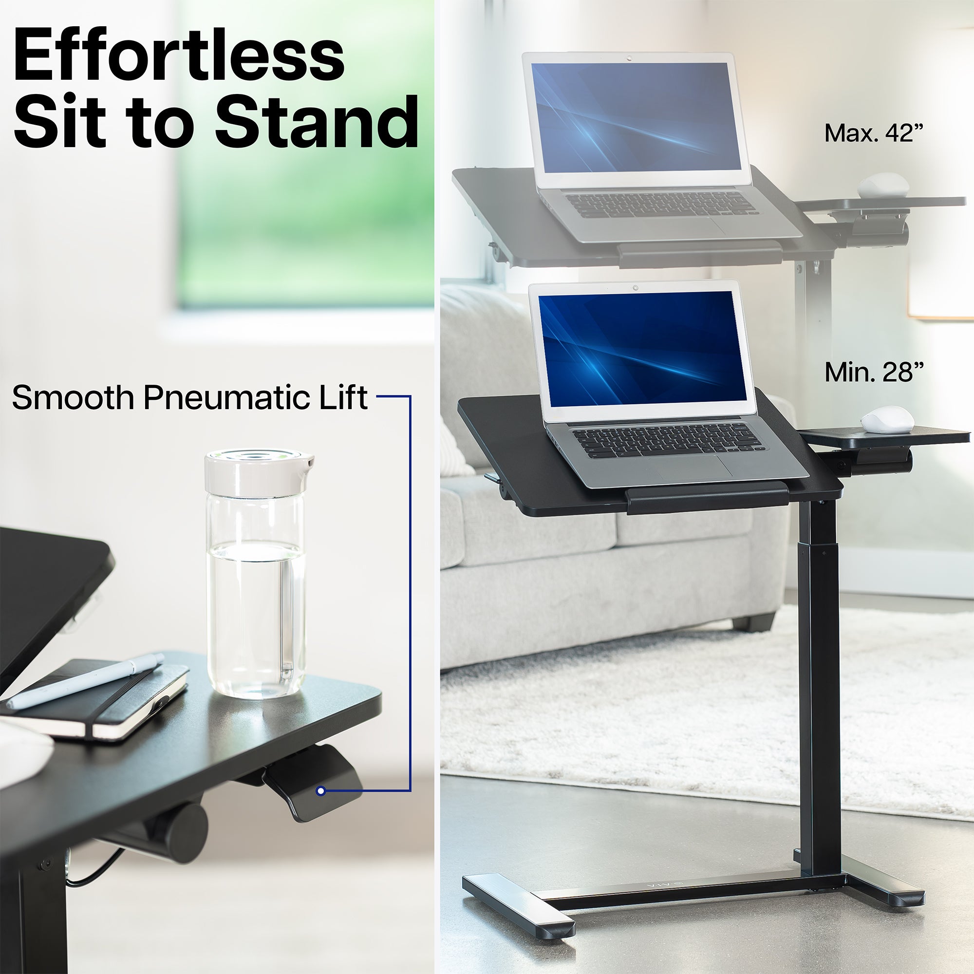 Mobile Tilting Laptop Cart