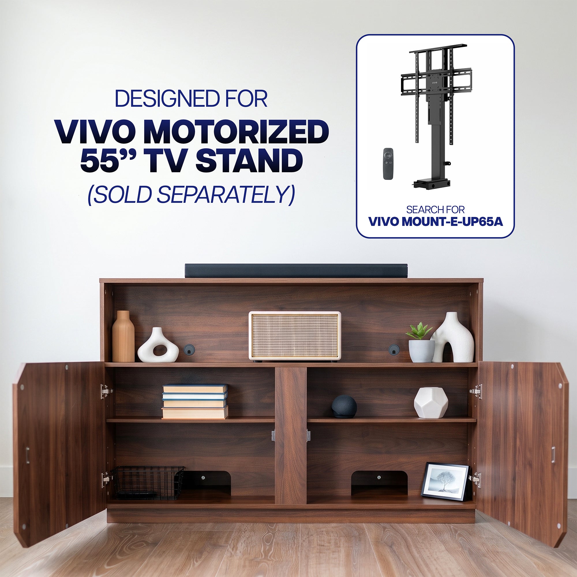 TV Lift Cabinet w/ Storage - 32” to 55” Screens