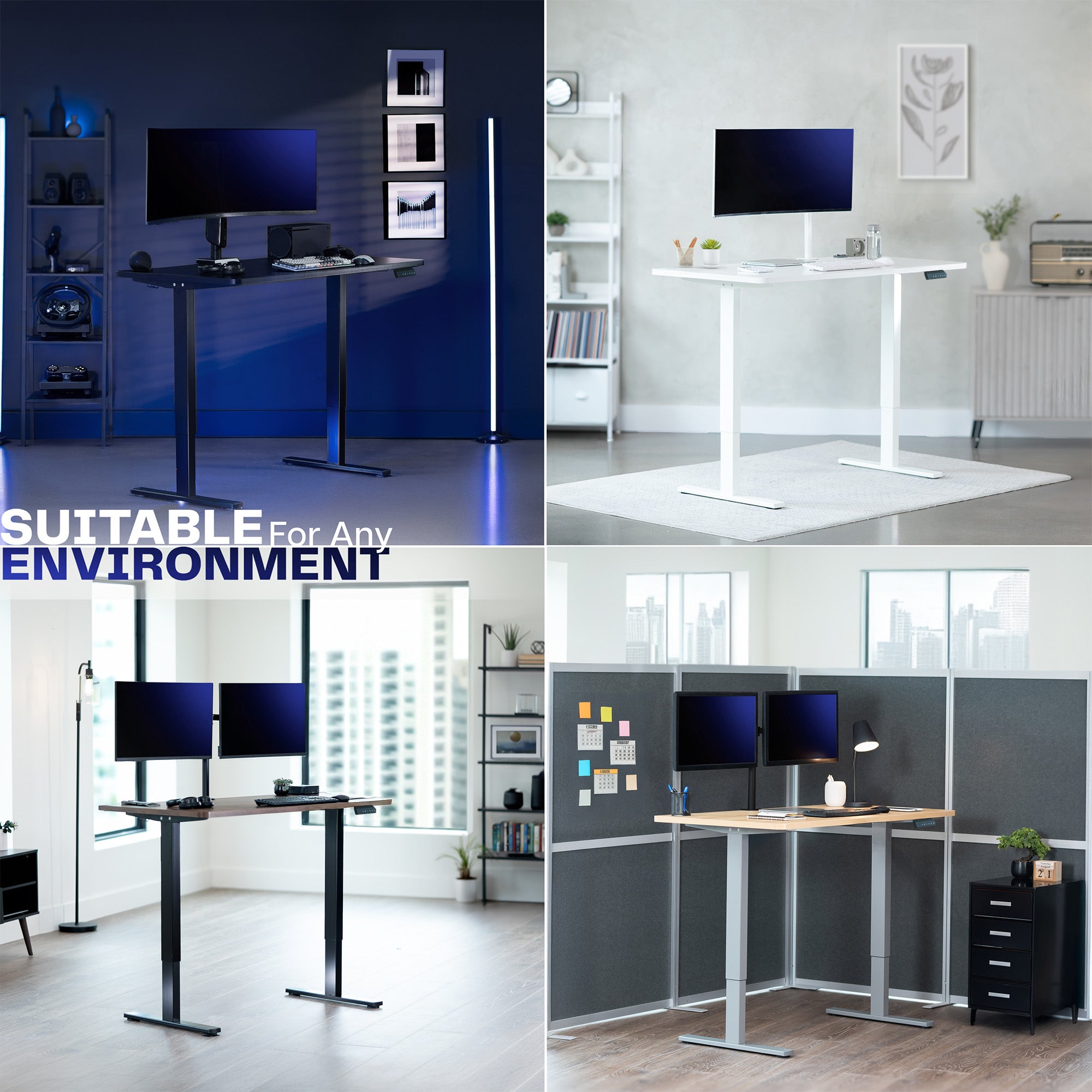 Motorized standing desk frame for raising your table top to a sitting or standing position.