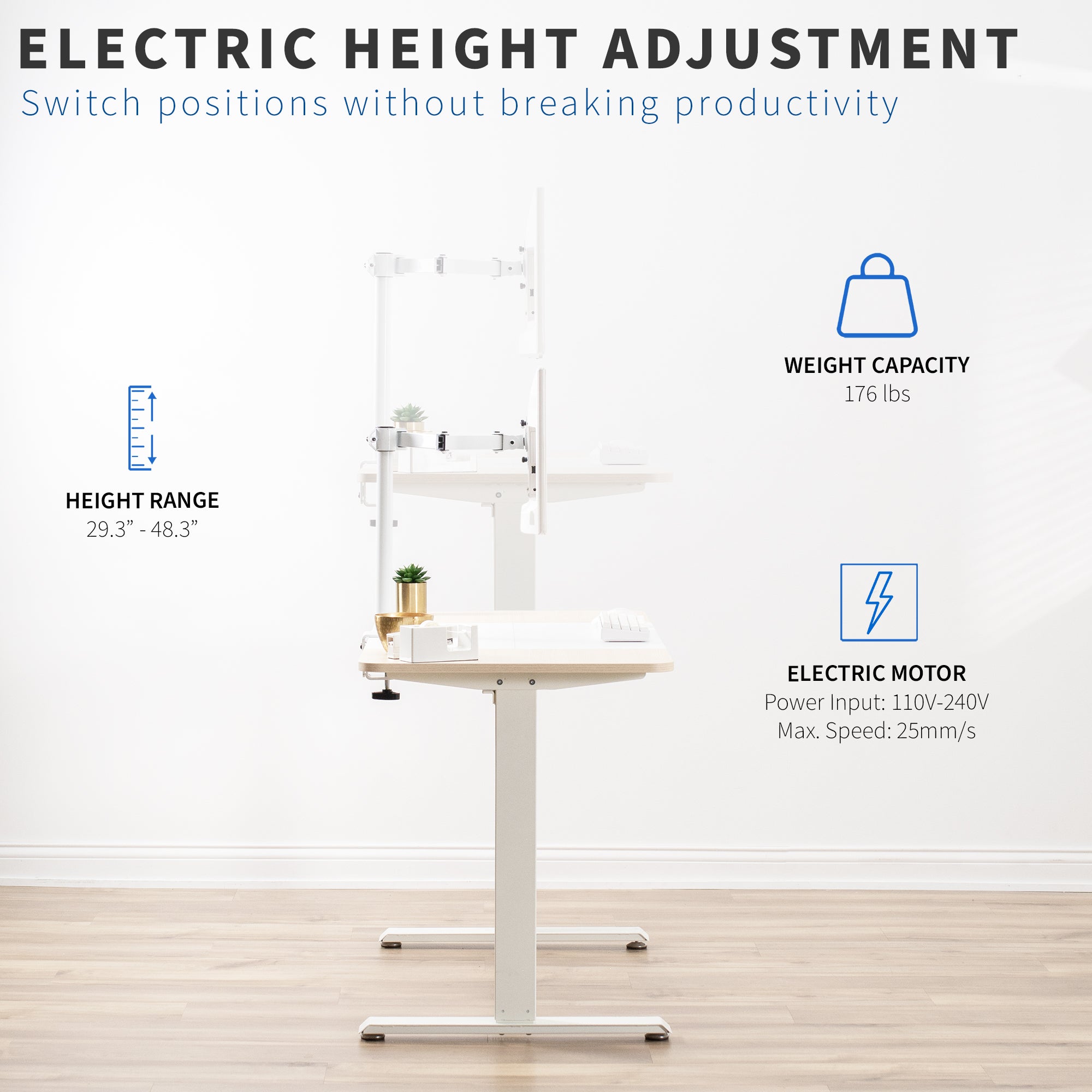 47" x 24" Electric Desk