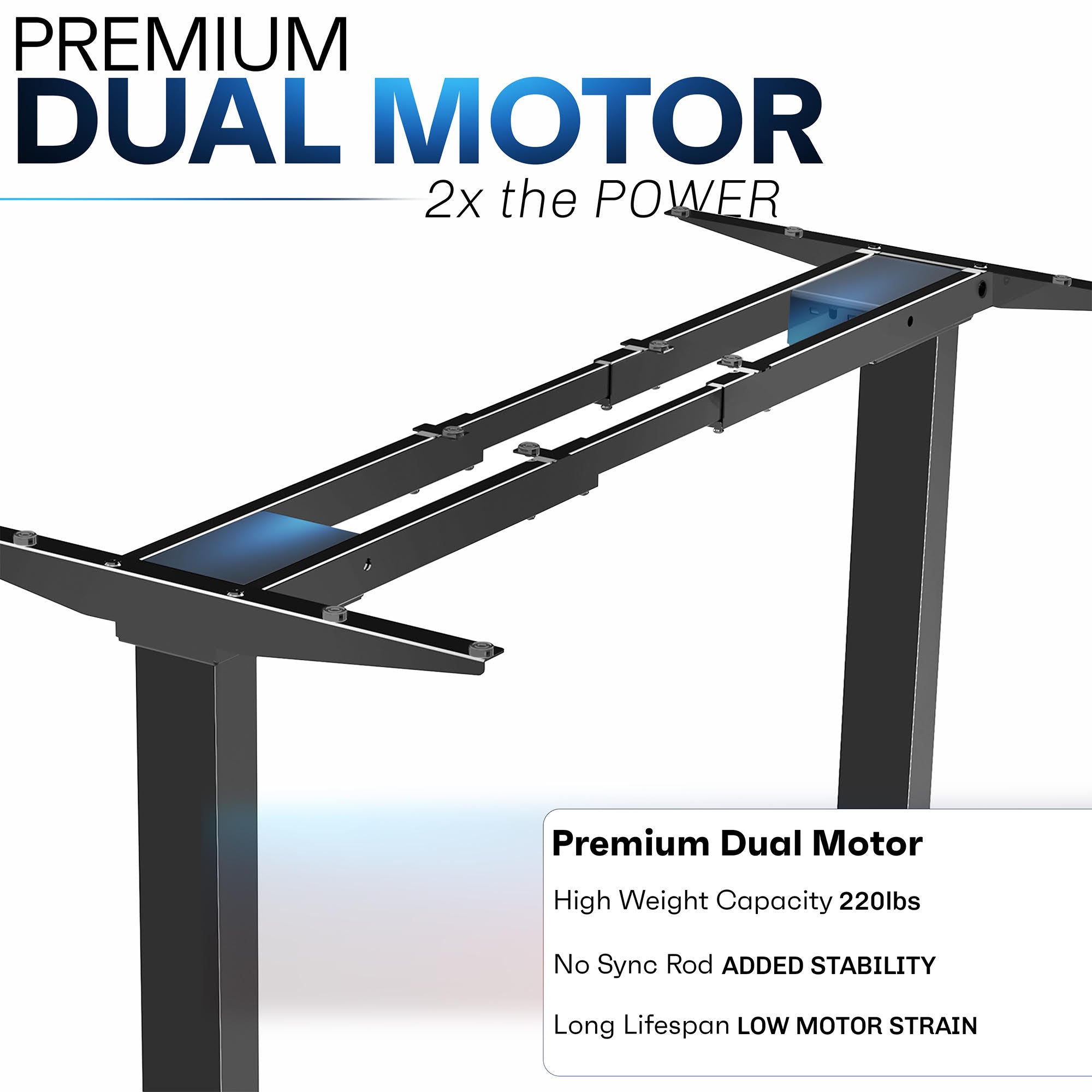 Electric Dual Motor Desk Frame