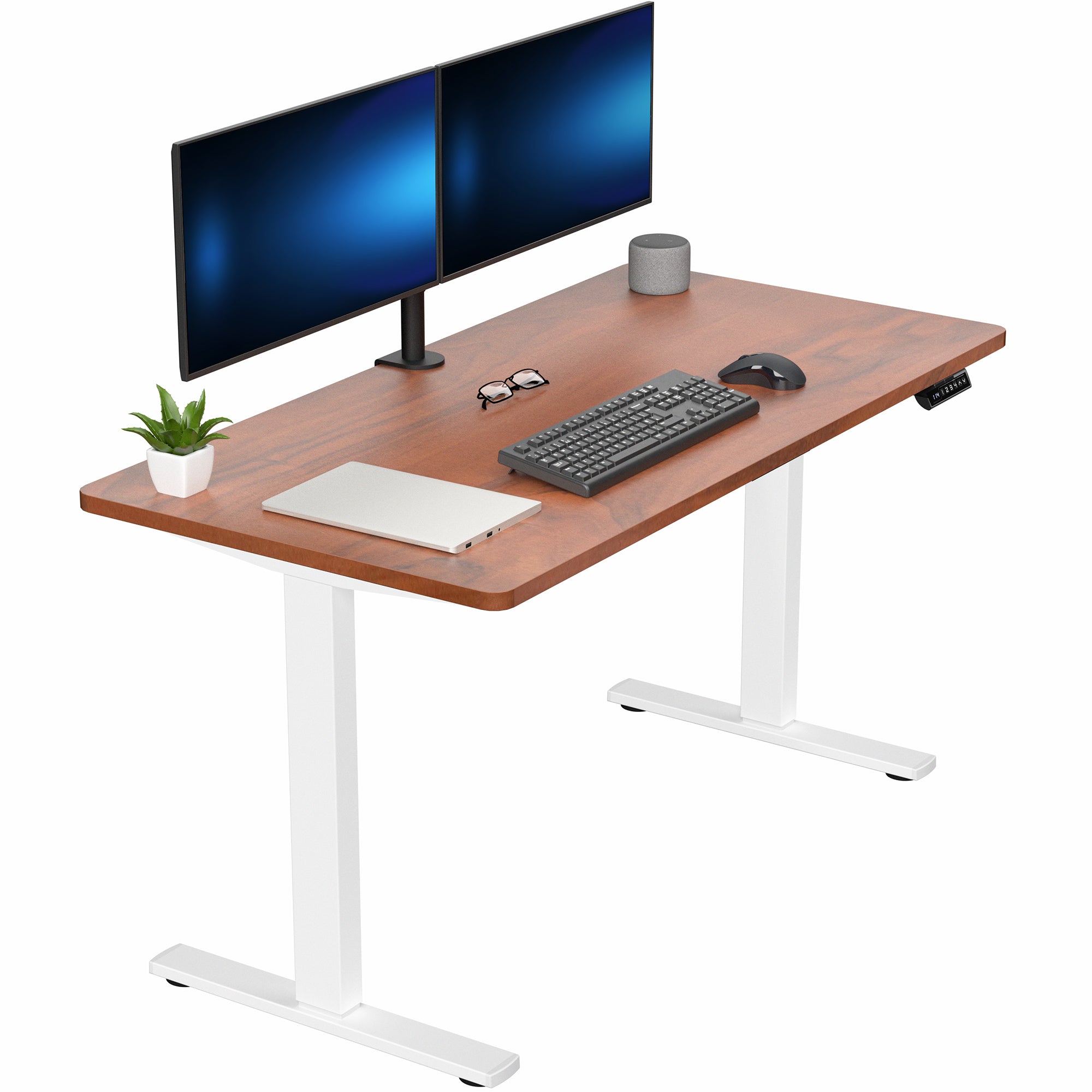 1B Solid Top Series - Single Motor Electric Desk with Push Button Memory Controller