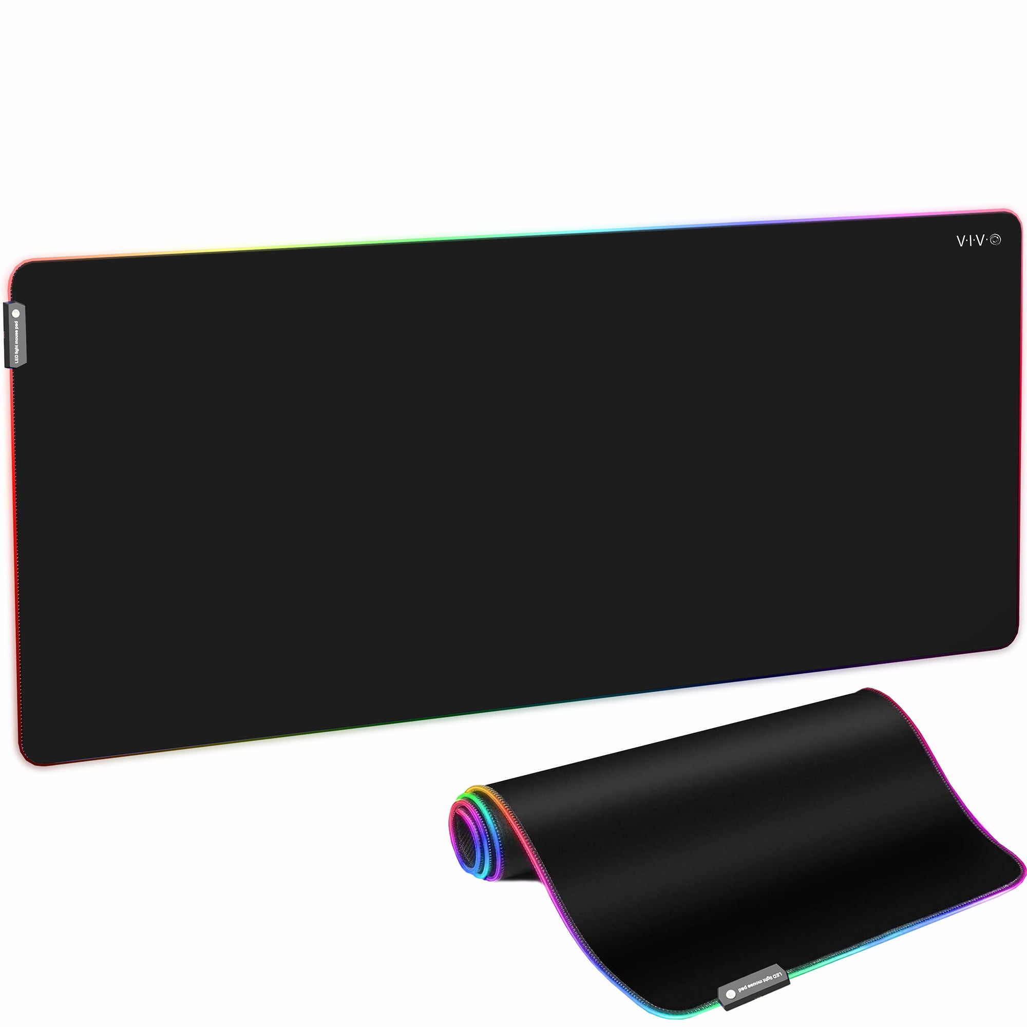 Large 60 x 24 inch Full Size Desk Pad with RGB Lighting for Office Ambience and Immersive Gaming, Oversized Mouse Pad Table Top Cover, 12 Color Modes, Non-slip Base