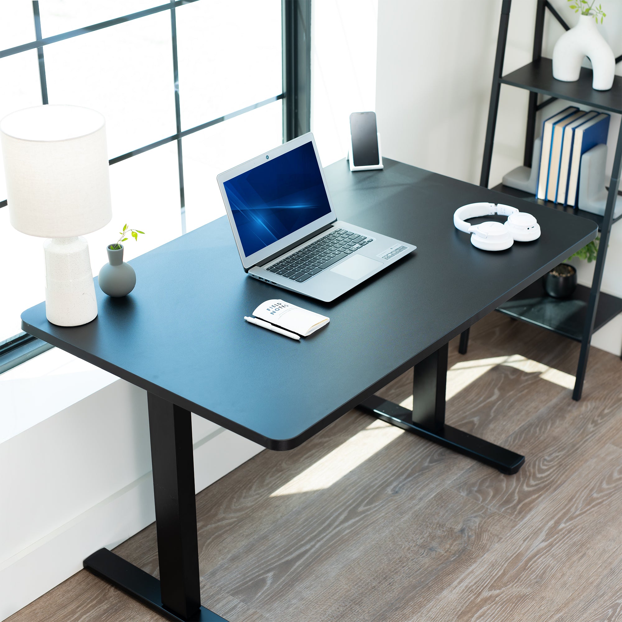 Sturdy desk tabletop for sit or stand electric or manual desk frames.