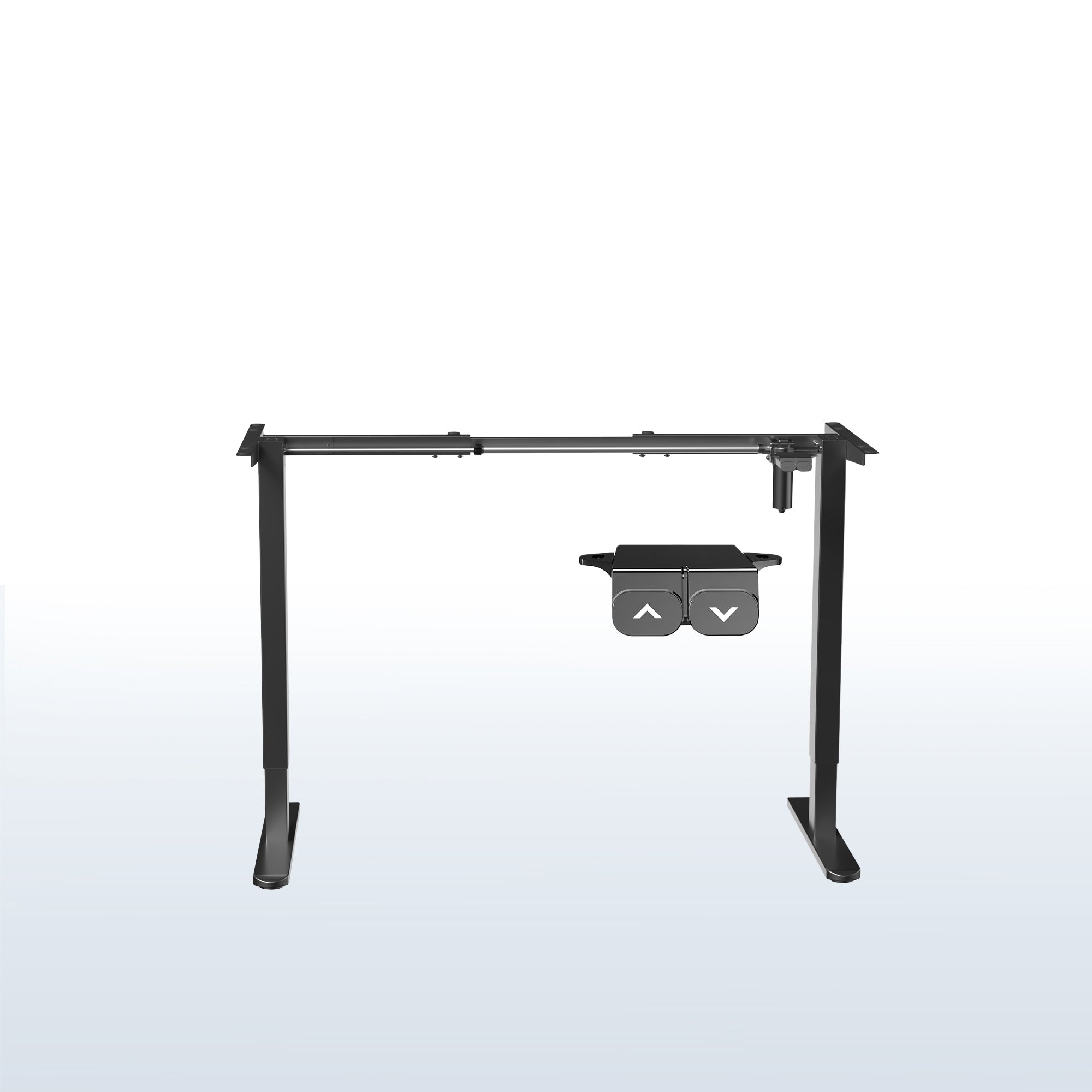 Sturdy ergonomic sit to stand desk frame for active workstation with adjustable height and 2 button controller