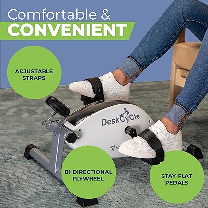 Under Desk Bike Pedal Exerciser with Adjustable Straps