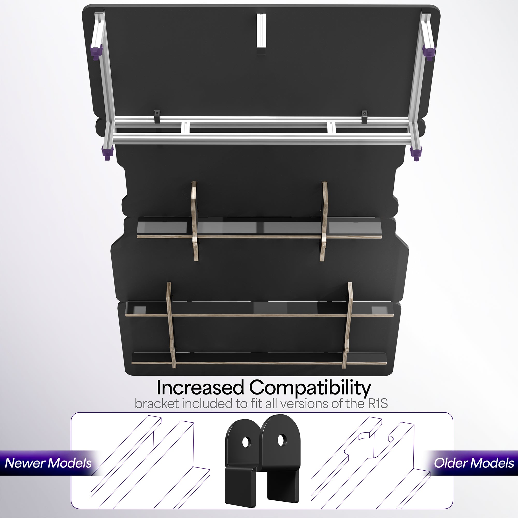 Sleeping platform and storage system designed for all versions of the Rivian R1S. Assemble in minutes and get more space for a wider mattress plus additional storage underneath while still having access to the spare tire well and rear floorboards. Breaks down quickly so you can get back on the road in a flash.