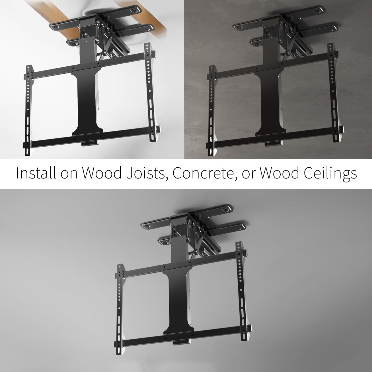 Electric Flip Down Swiveling Ceiling TV Mount for 32 to 70 inch Screens