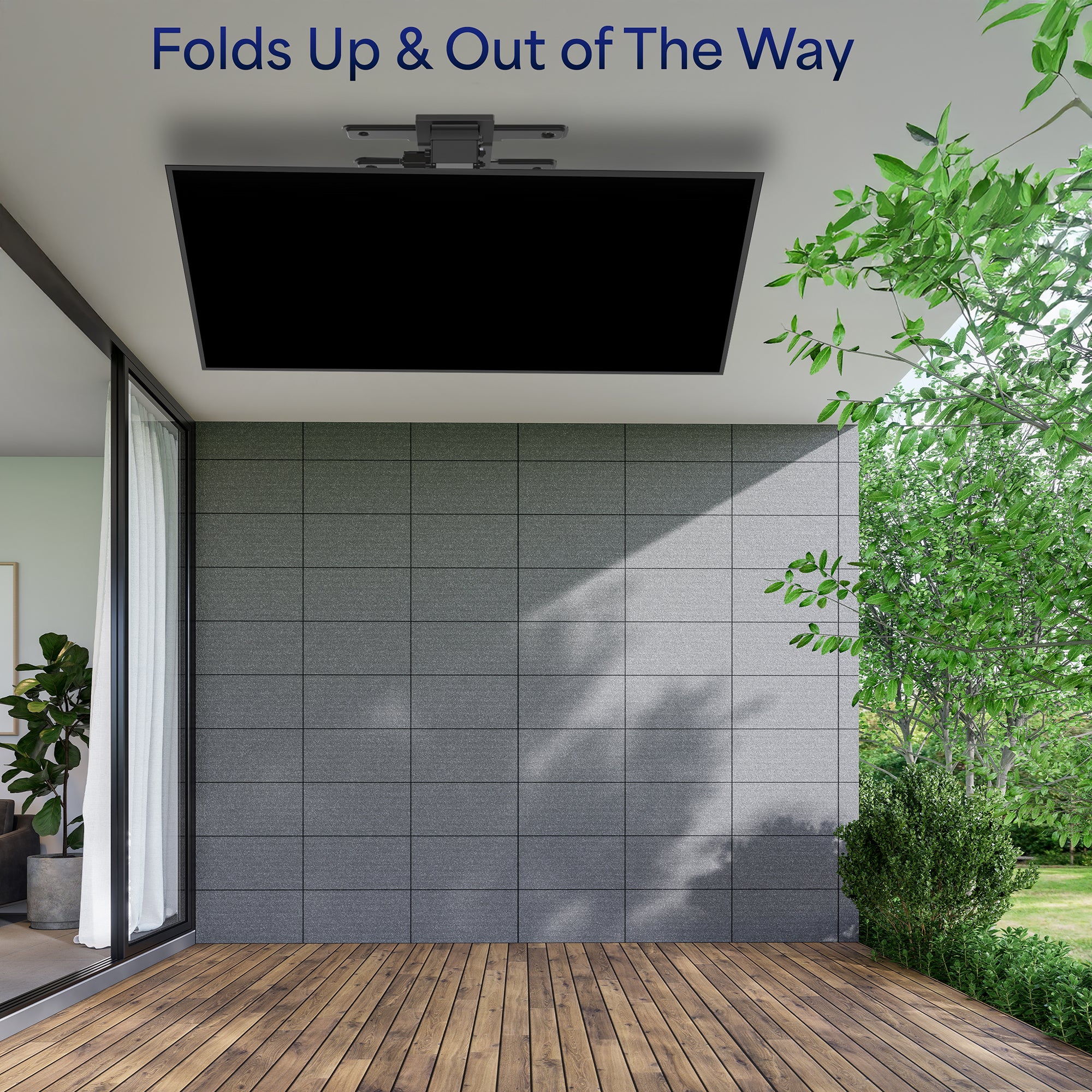 TV ceiling mount folded up