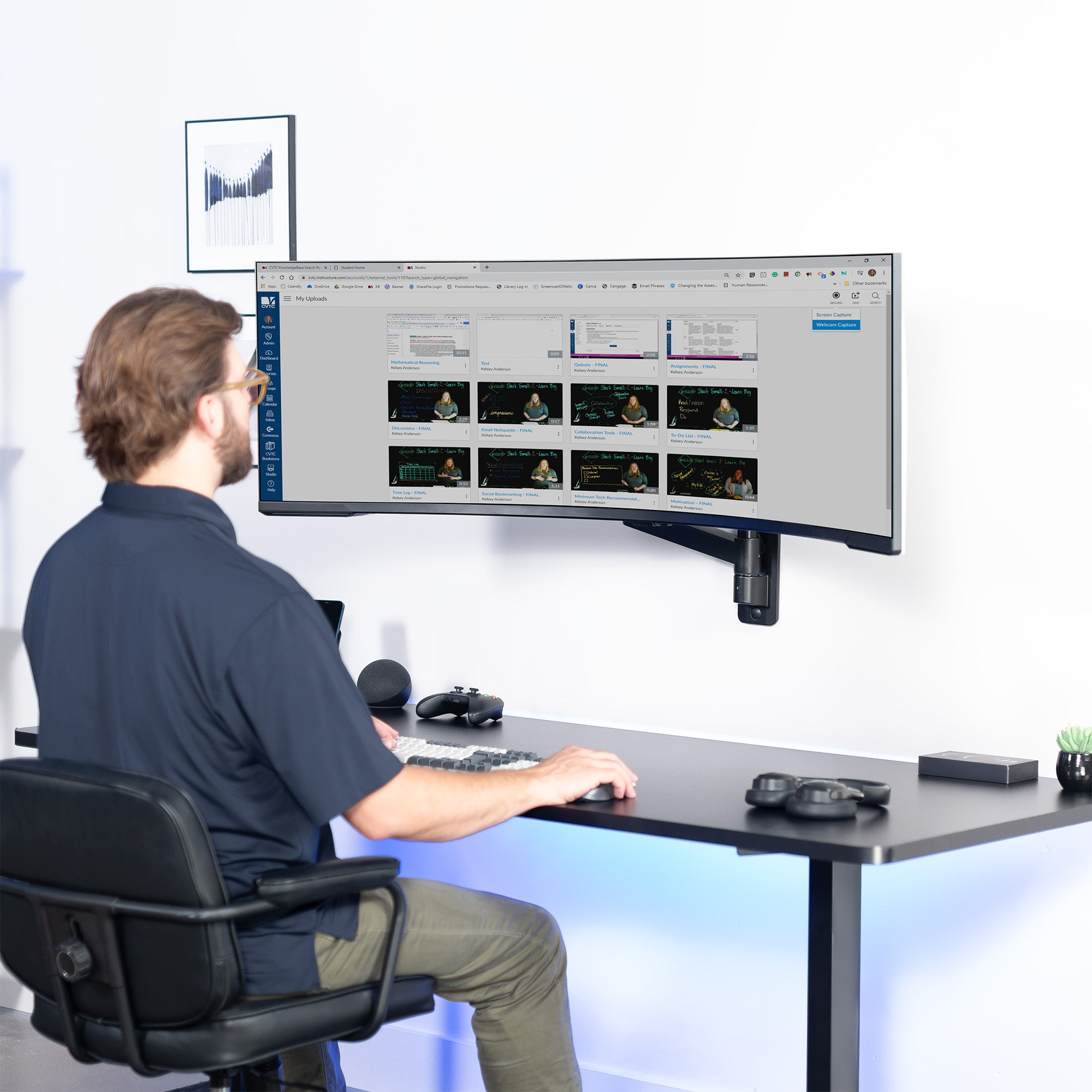 Single Ultrawide Monitor Wall Mount - Up to 57" Screens