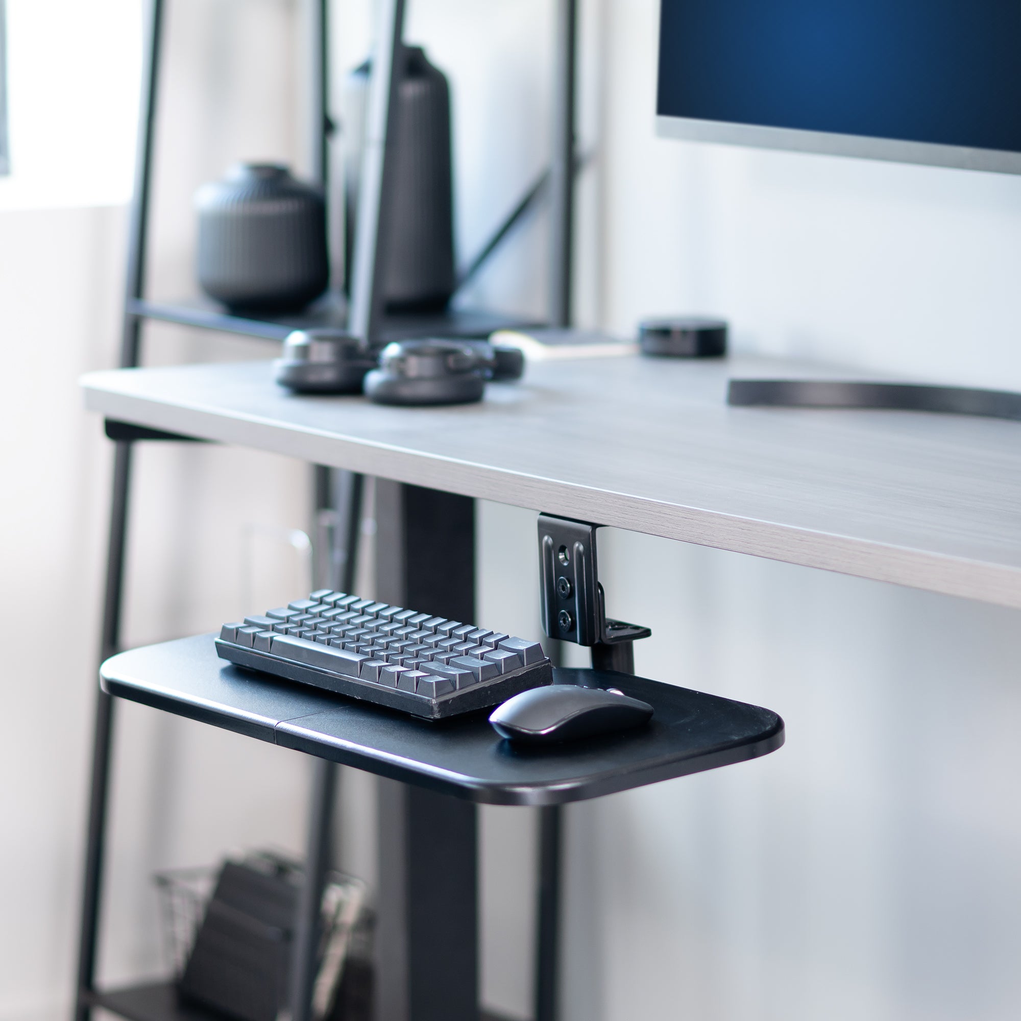 Under Desk Rotating Keyboard Tray
