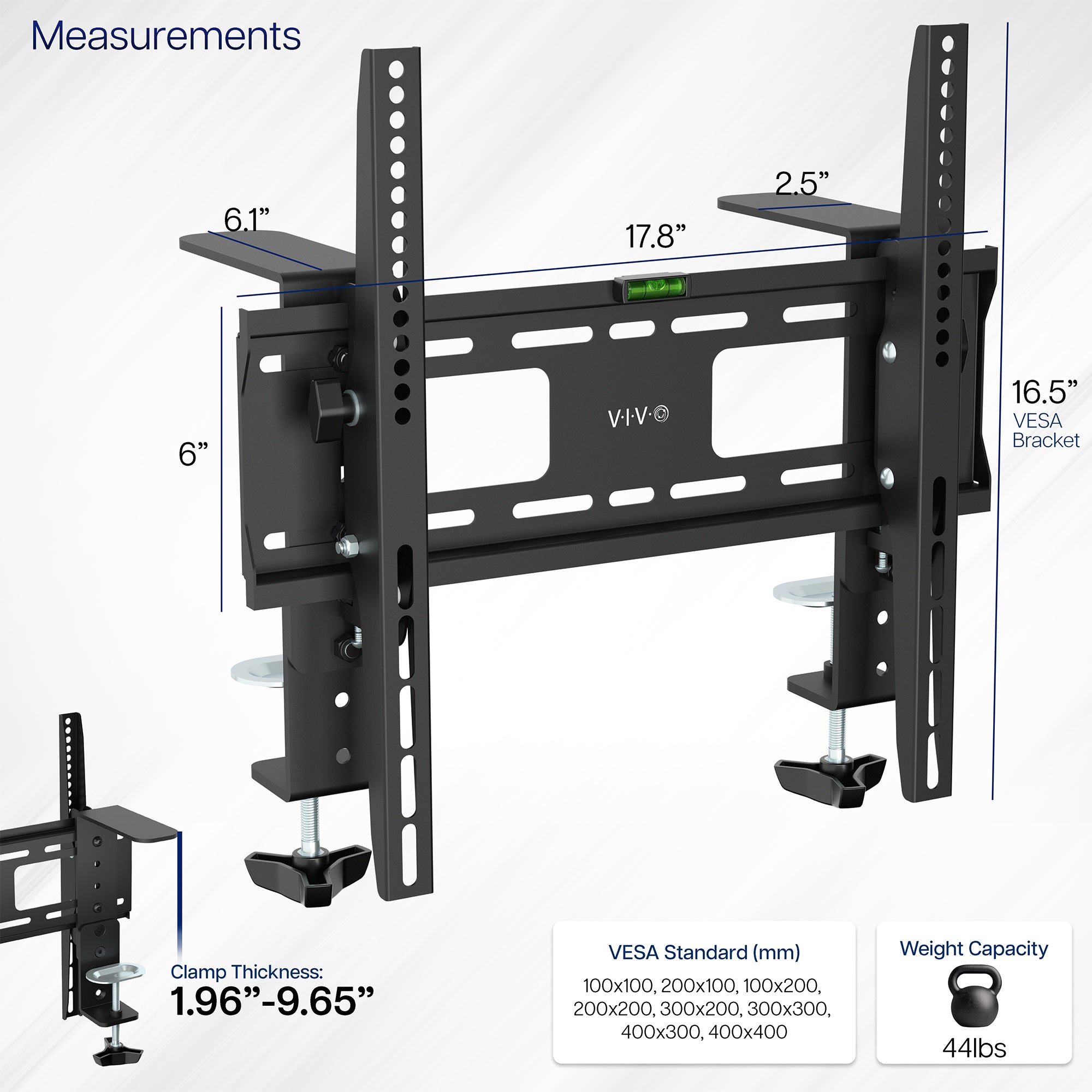 Measurements and specifications of Fireplace Mantel TV Mount
