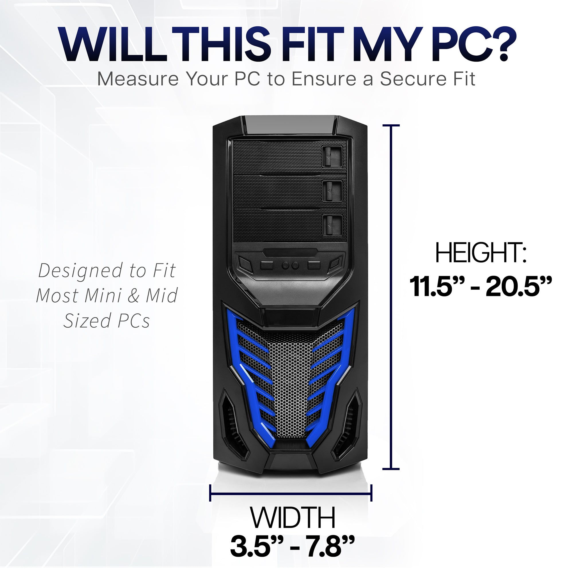 Under Desk PC Mount with Spacer Bracket