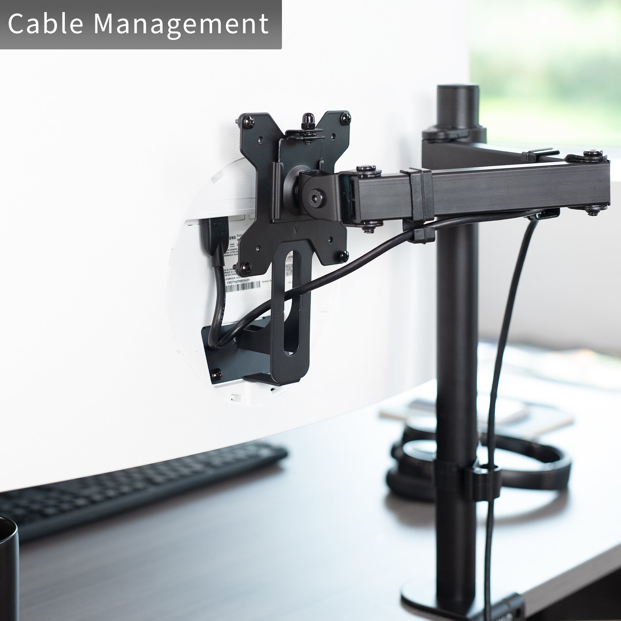 VESA Adapter Designed for the Compatible Samsung UR591C Series allows your non VESA compatible monitor to be mounted to a stand of your choice.