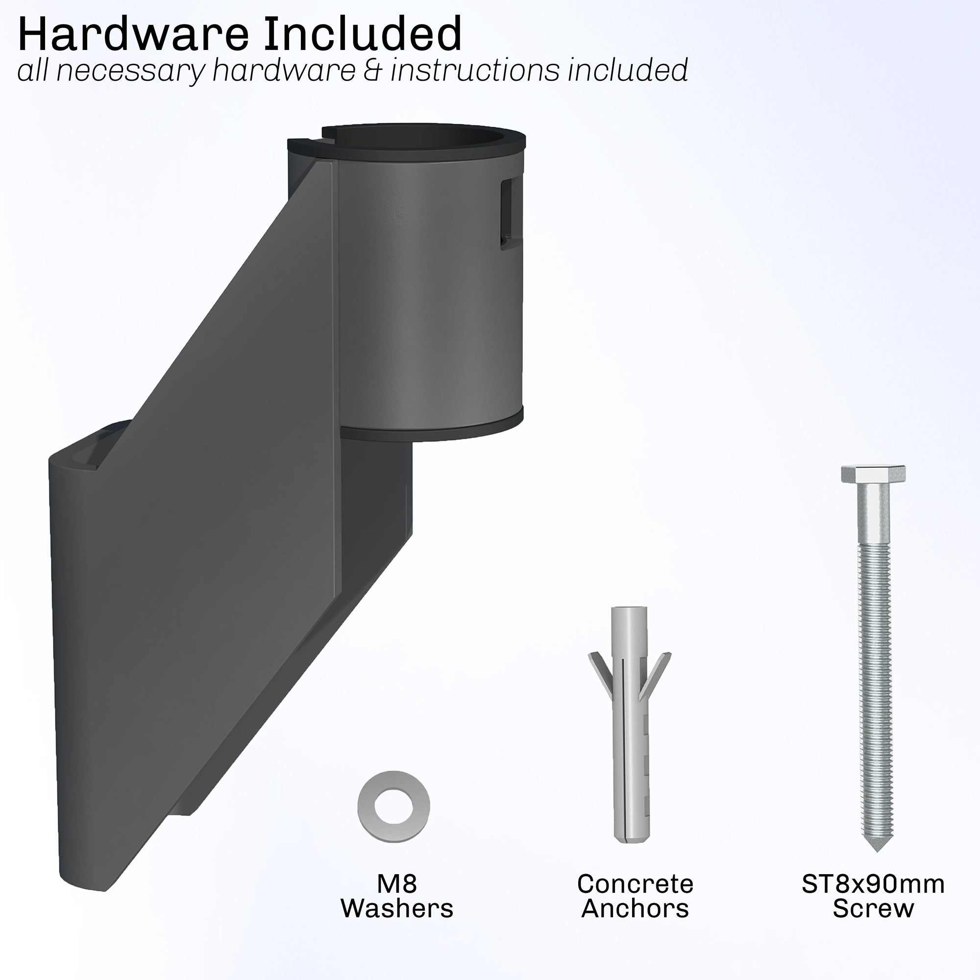 Low profile wall mount for Starlink Gen2. Install to wood, brick, concrete or metal (hardware included)