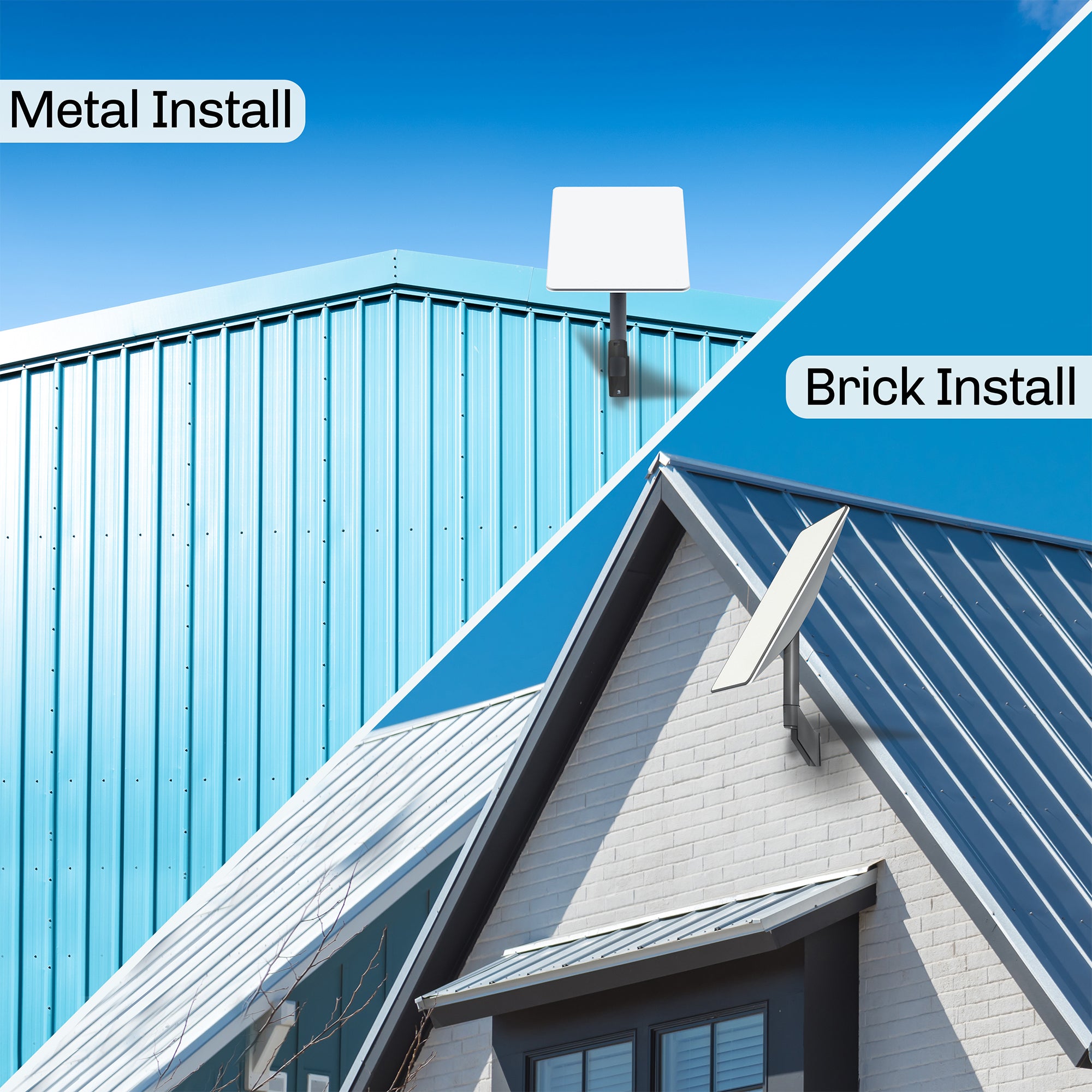 Low profile wall mount for Starlink Gen2. Install to wood, brick, concrete or metal (hardware included)