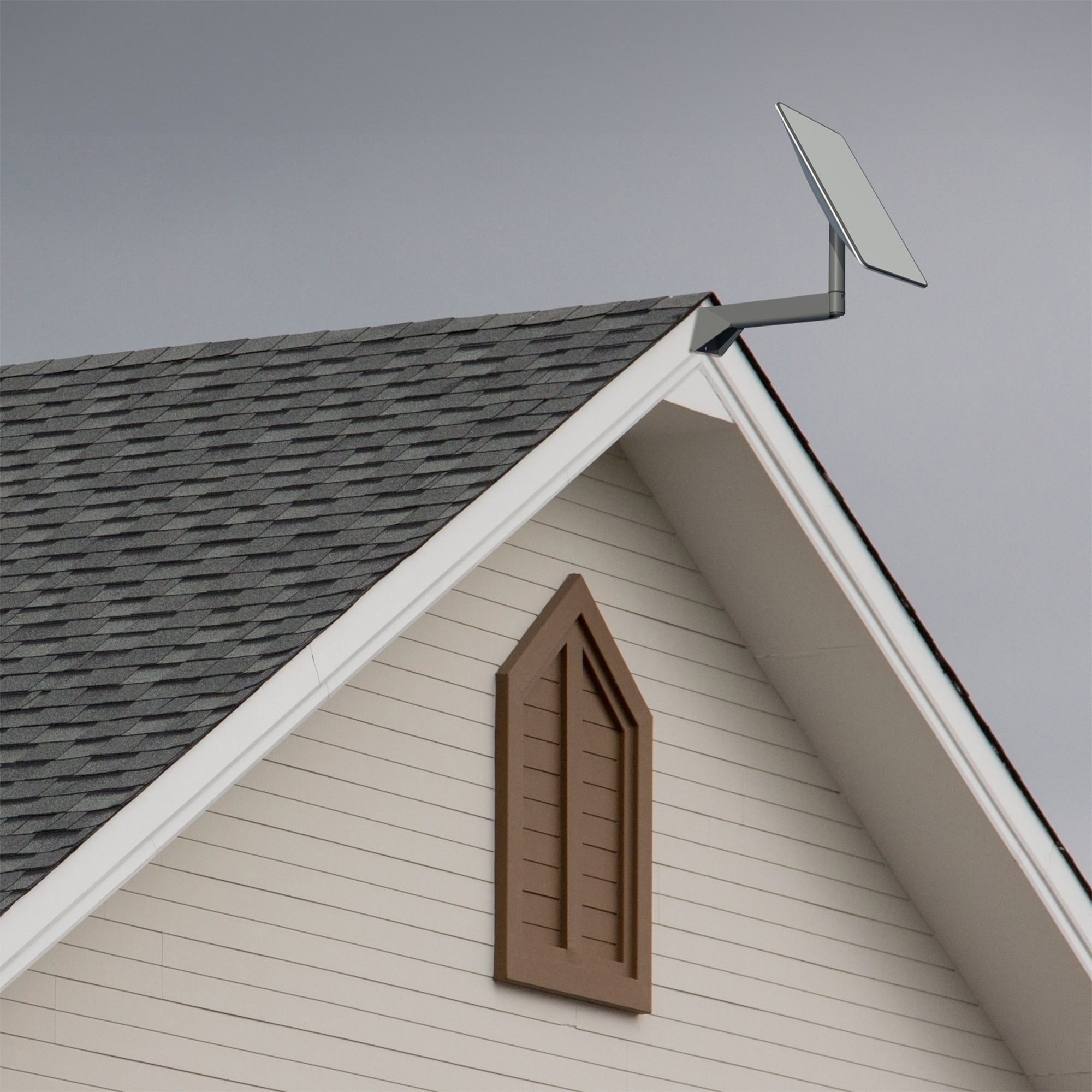 Long-armed wall mount for Starlink Gen2. Install to wood, brick, concrete or metal (hardware included)