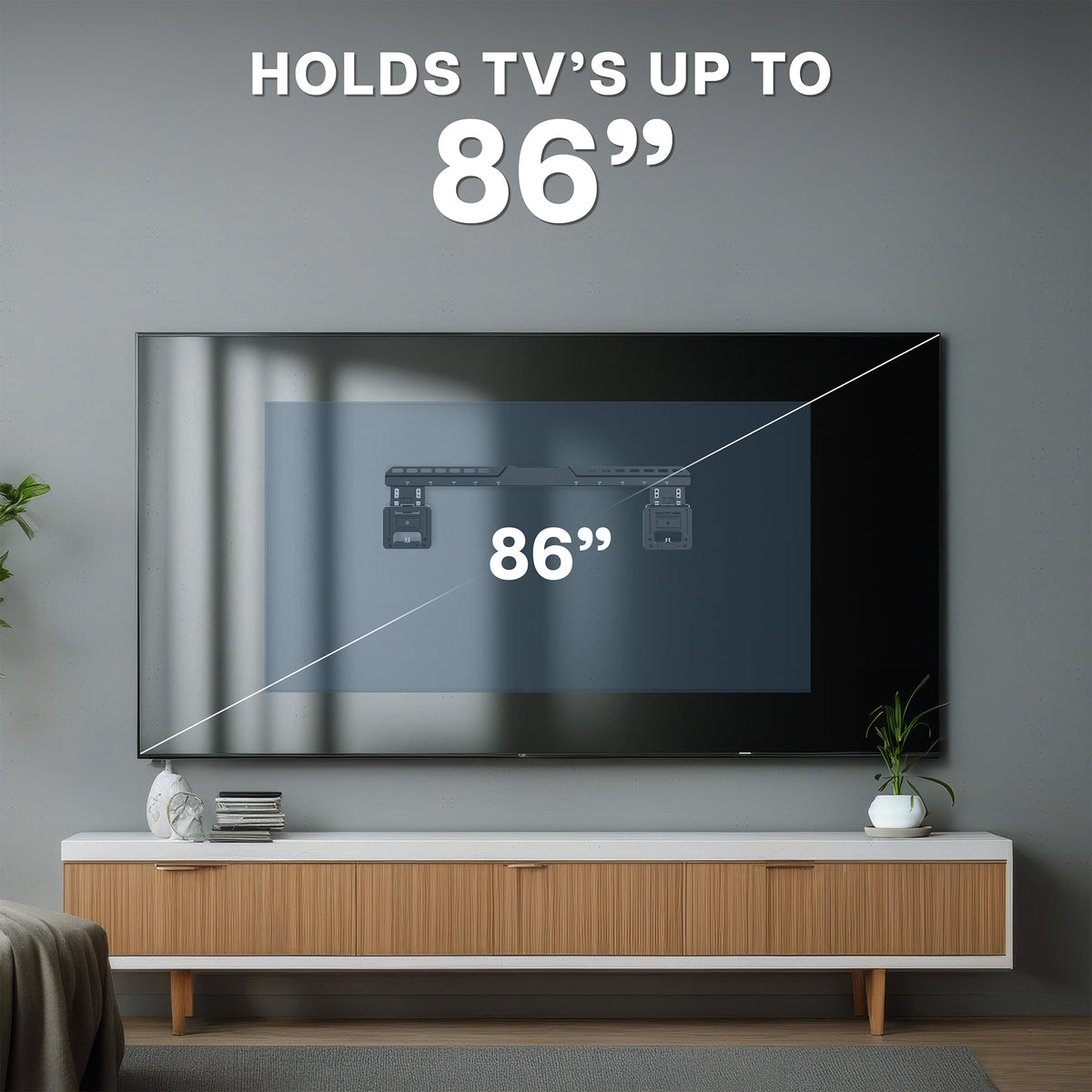 Micro gap ultra low profile slim TV wall mount with adjustable VESA brackets, easy cable access, protective padding, and a simple installation process.