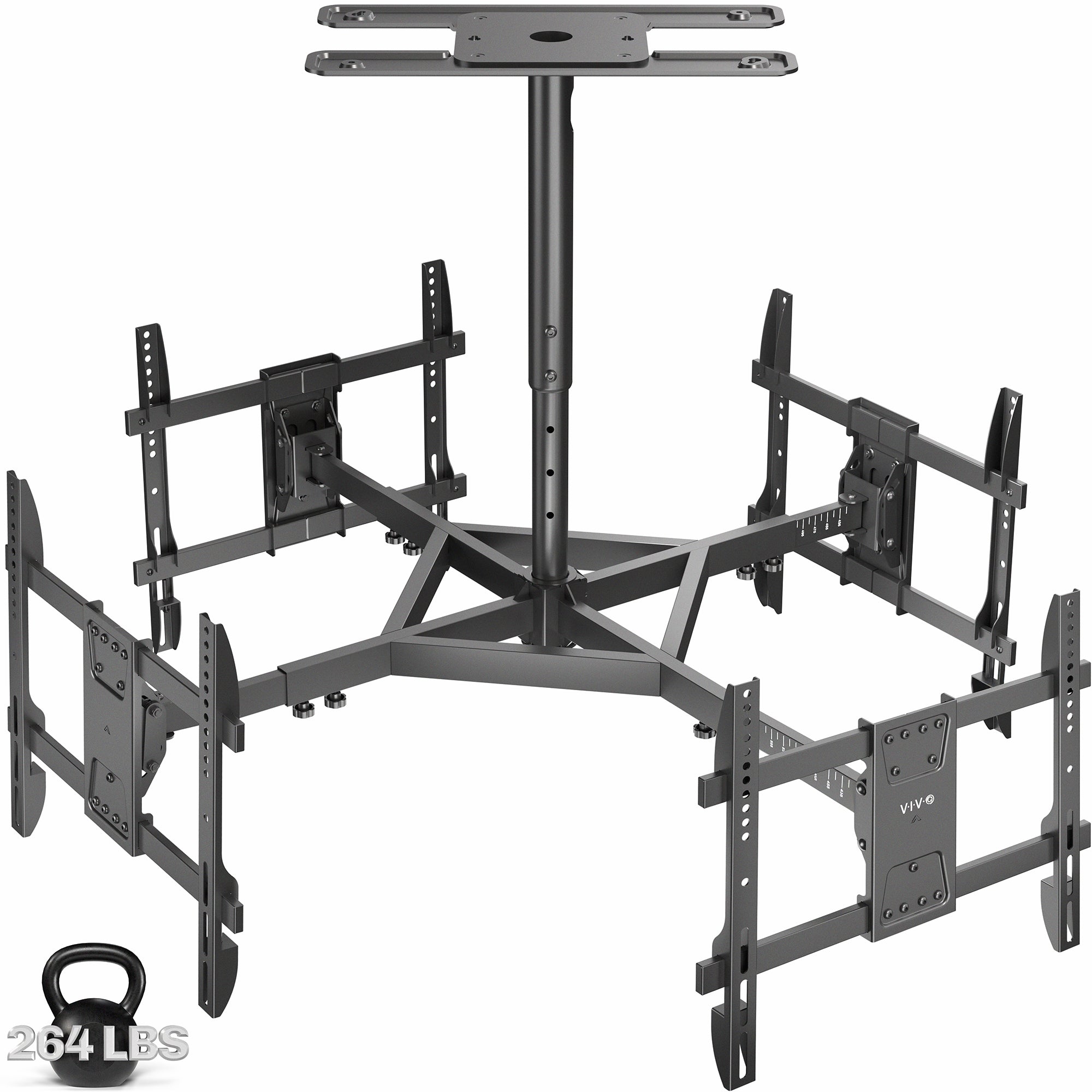 Hanging Quad TV Ceiling Mount, Mini Jumbotron