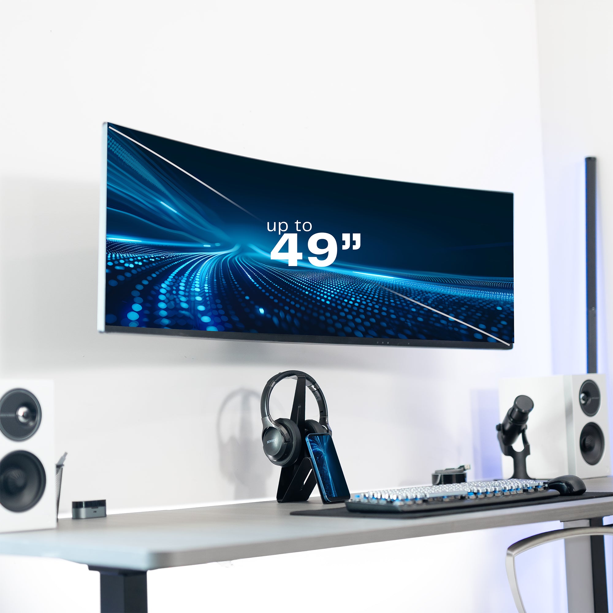 Full Motion Ultrawide Monitor Wall Mount for Screens up to 49"
