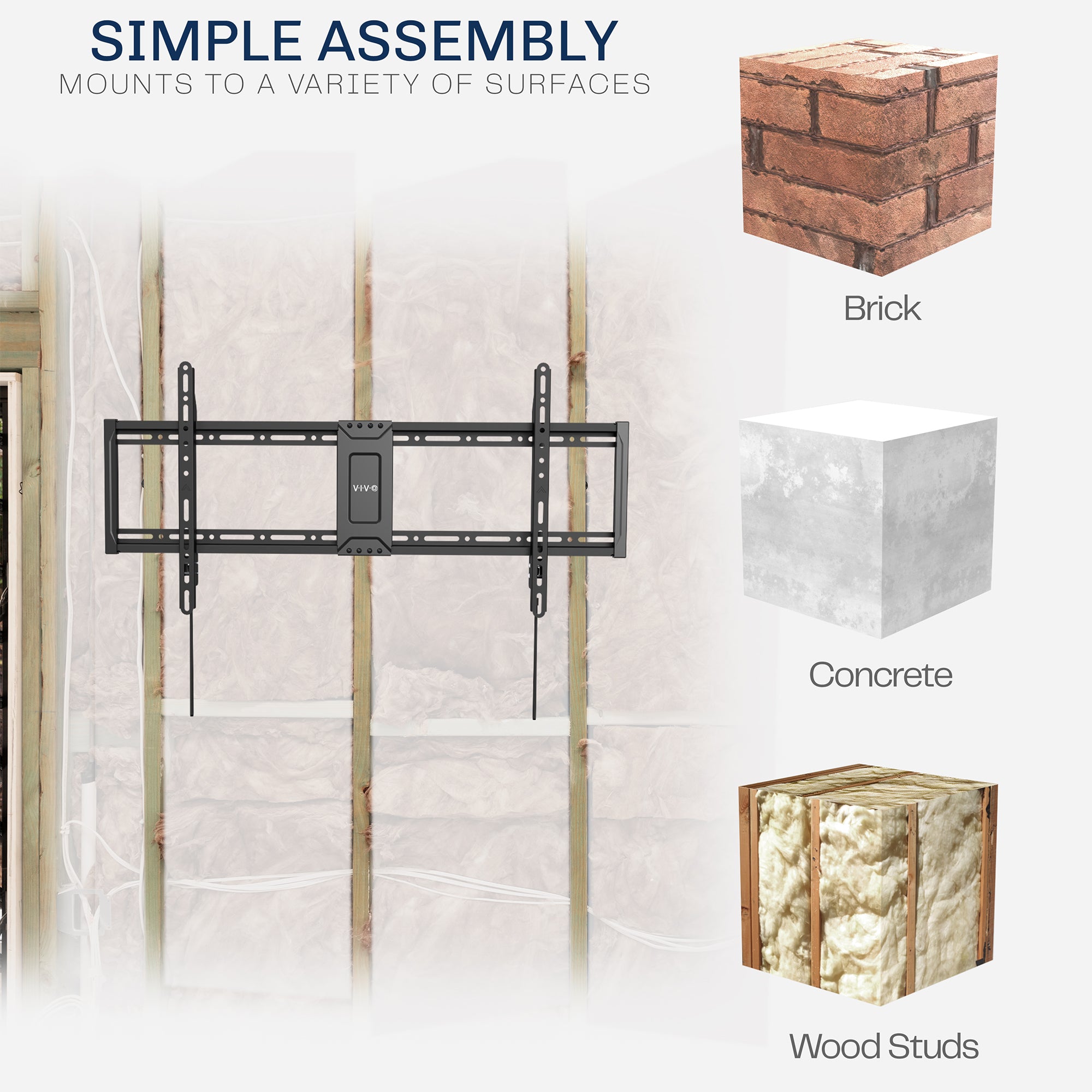 Sturdy adjustable extra large TV wall mount.