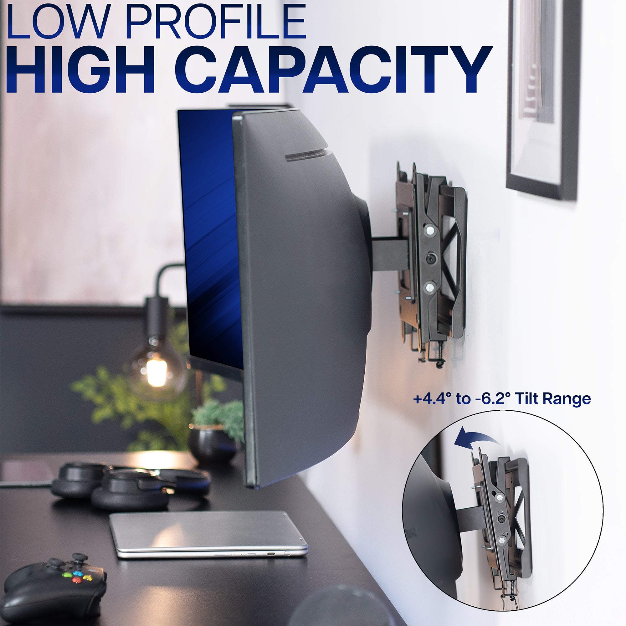 Low Profile Ultrawide Monitor Wall Mount - Up to 49" Screens