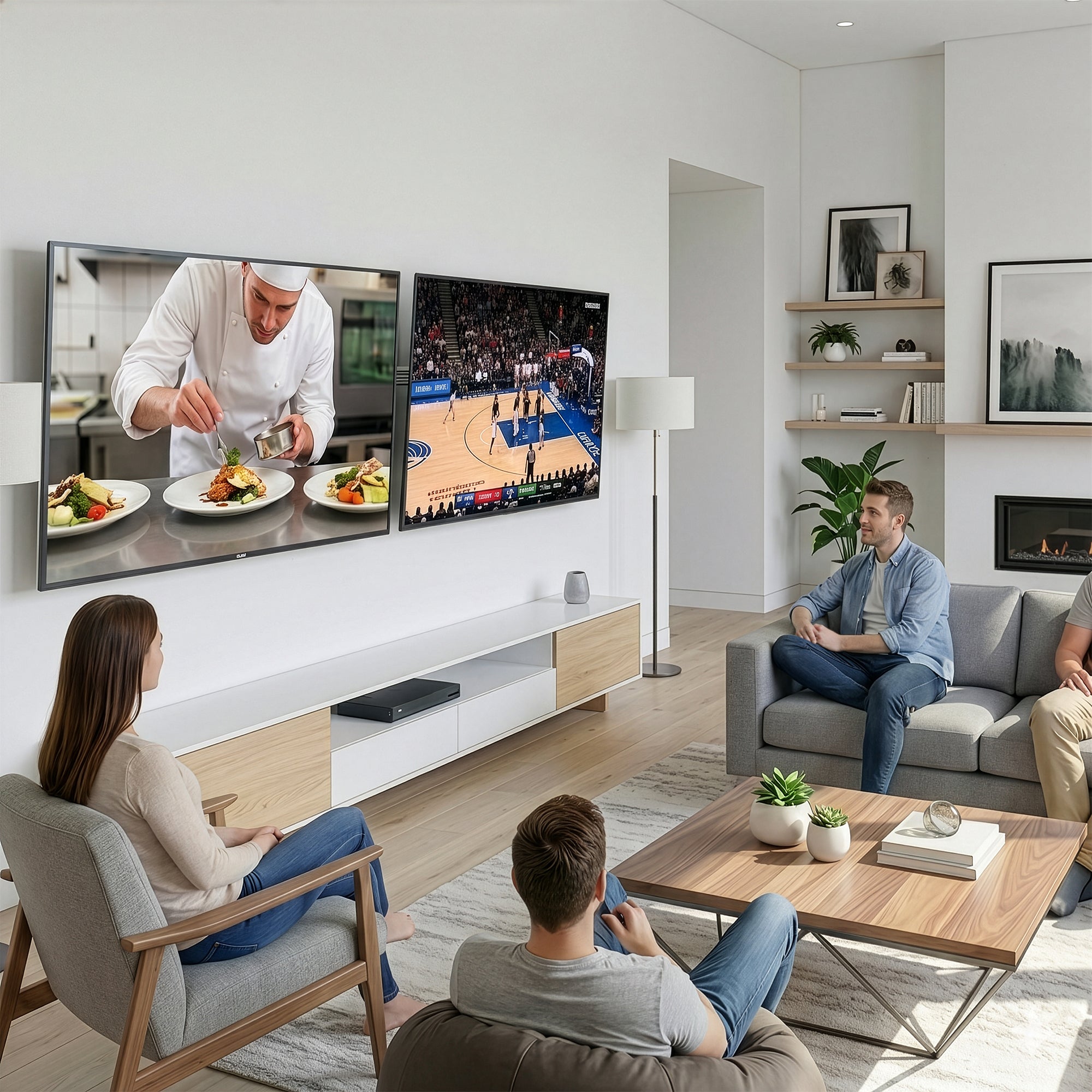 Pop-Out TV Tilting 1x2 Video Wall Mounts - 37” to 65” Screens
