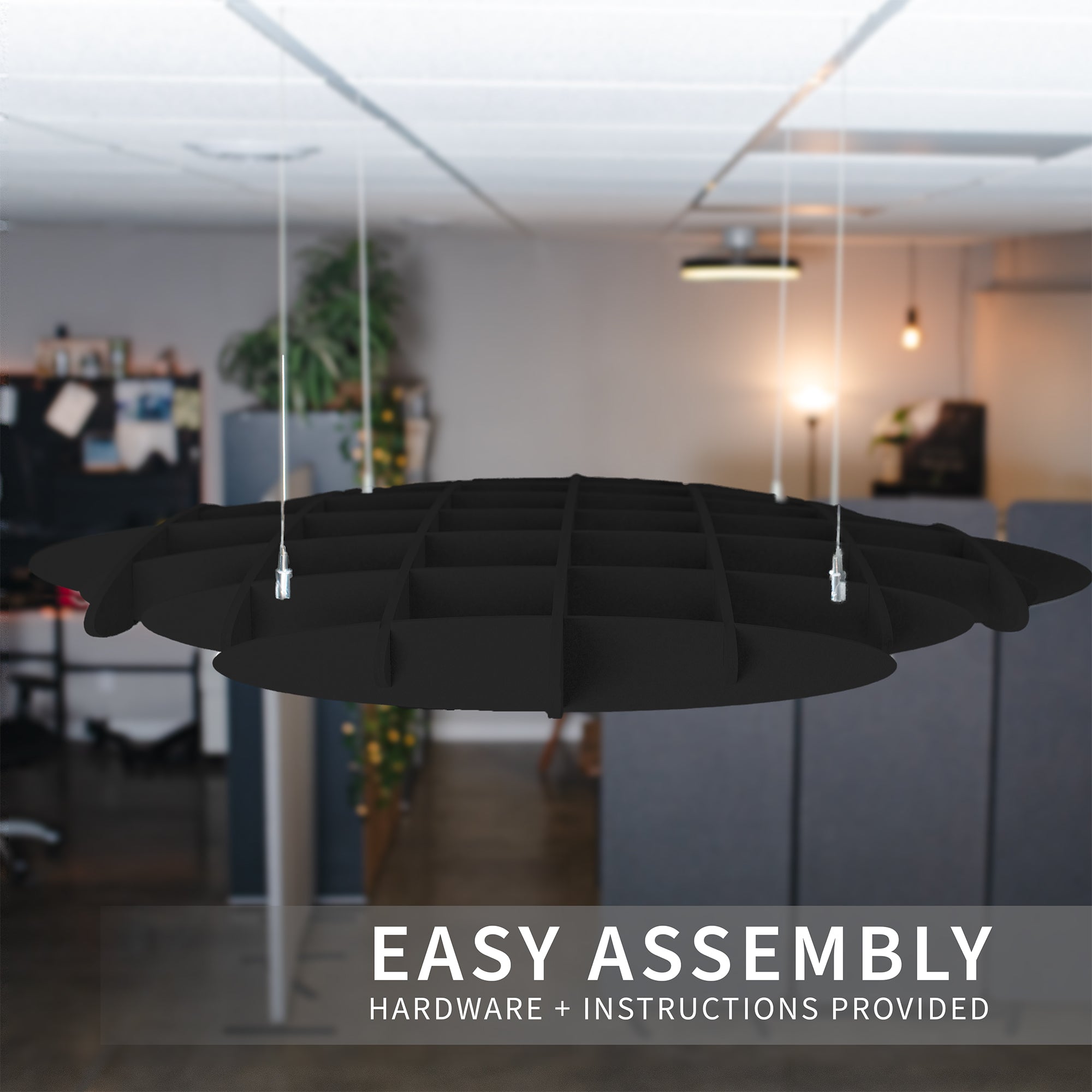4-Pack Acoustic Ceiling Waffle Panels
