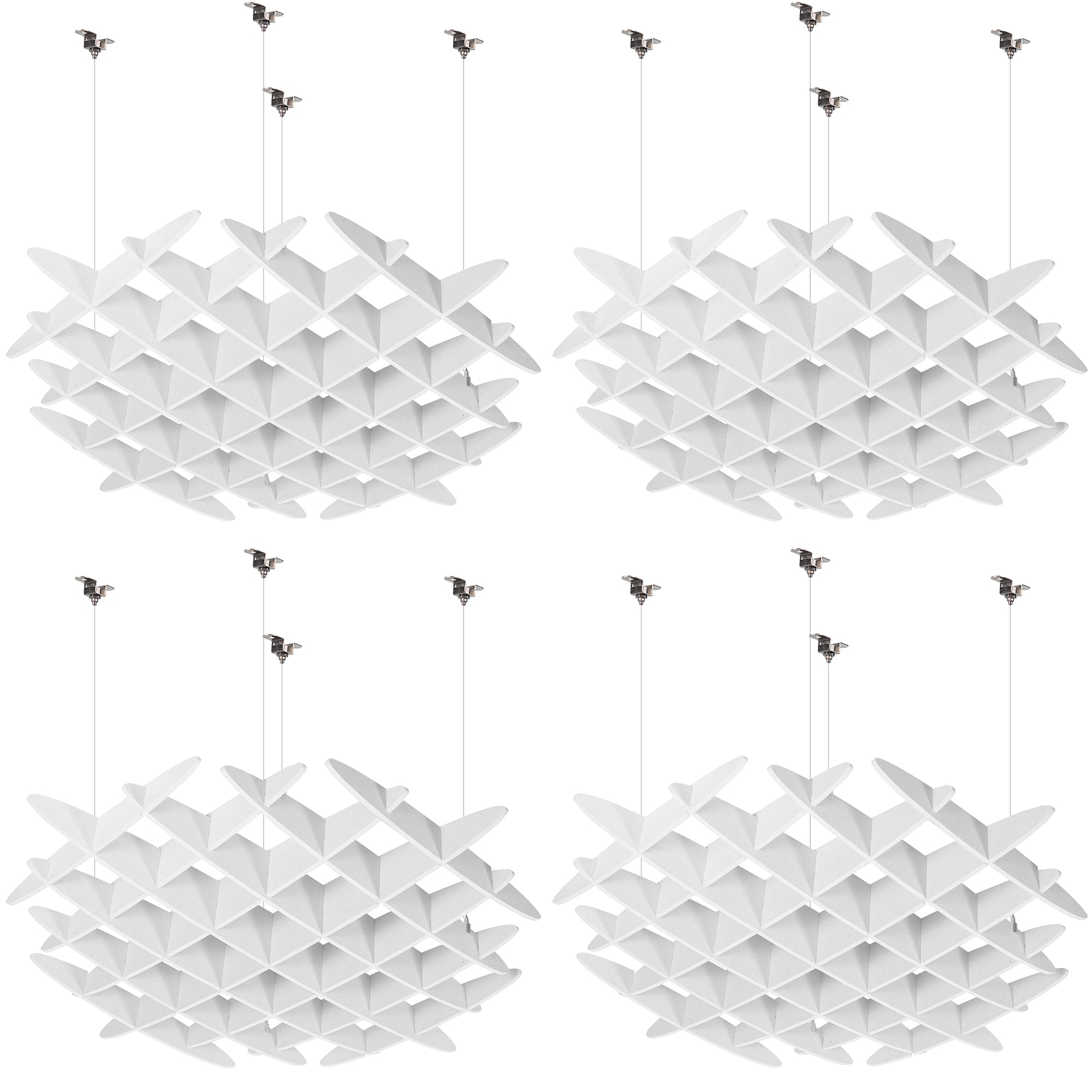 4-Pack Acoustic Ceiling Waffle Panels