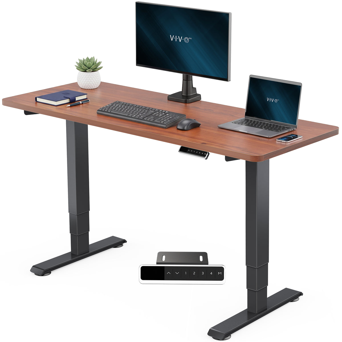 VIVO PRO 60" x 24" Dual Motor Electric Desk