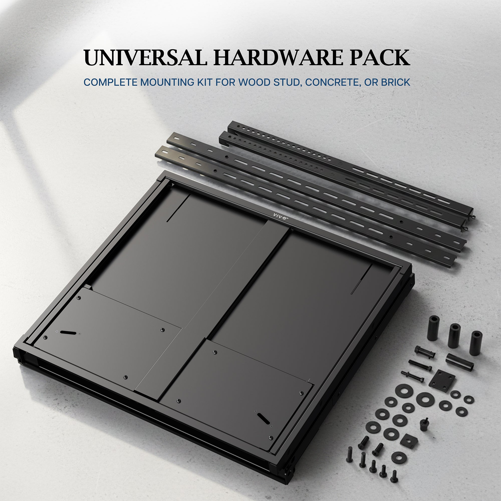 PRO 75”-90” inch Manual Height Adjustable TV and Display Wall Mount Universal Hardware Pack