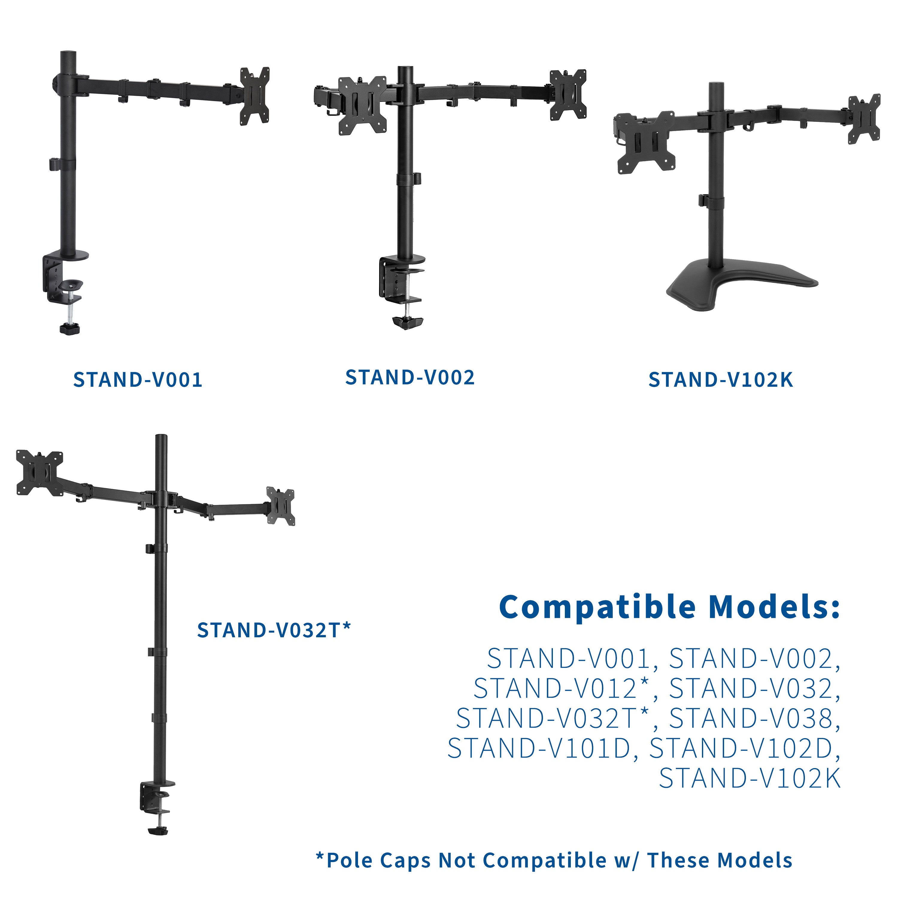 Hardware kit for compatible VIVO monitor stands. Please check compatibility before purchasing!