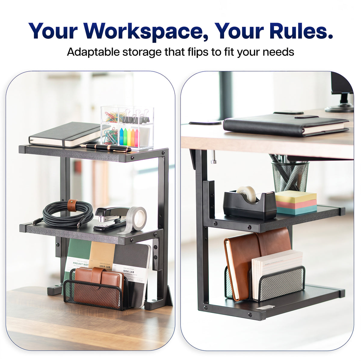 Adaptable storage solution for your workspace, adjust to fit your needs
