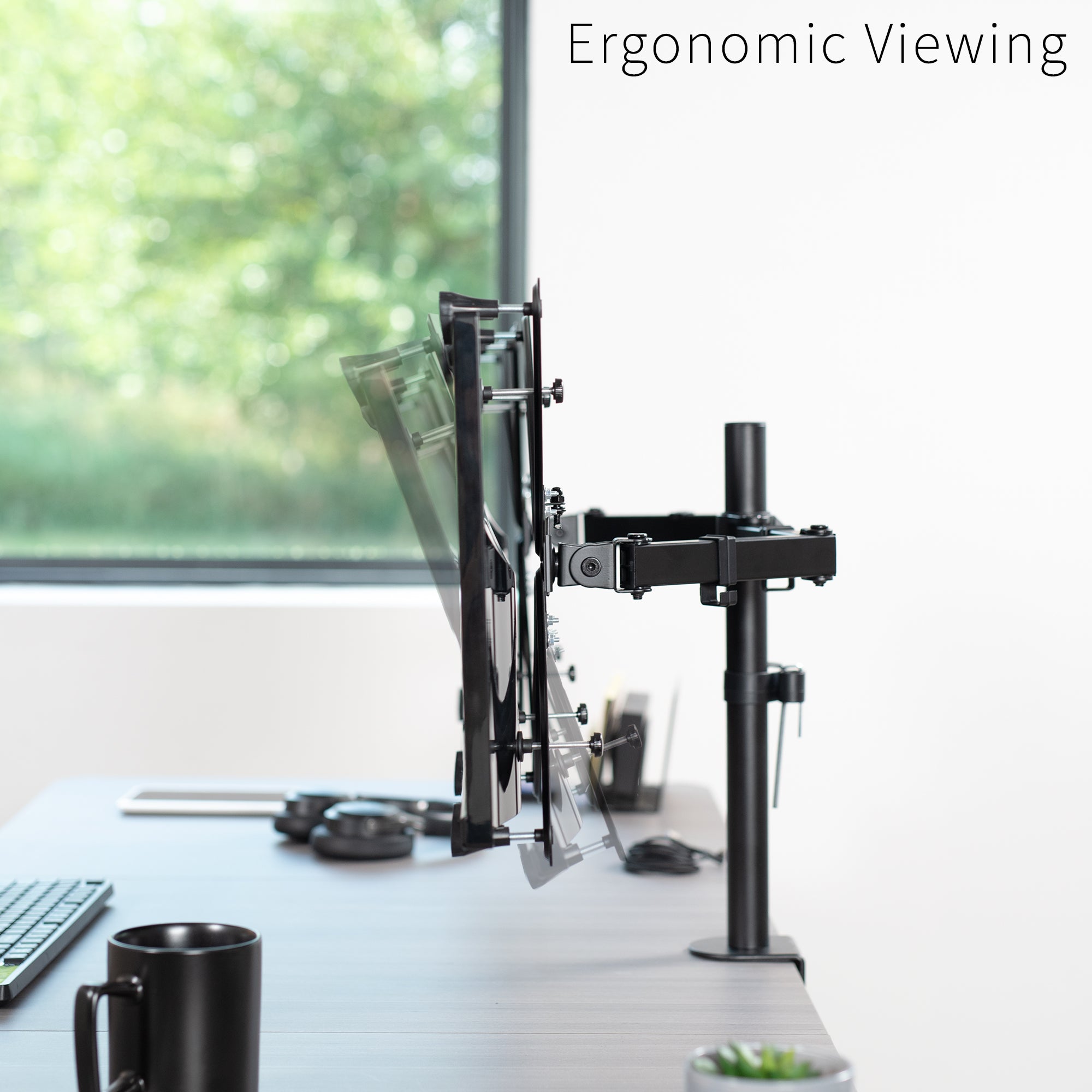 Ergonomic viewing made easy with limitless adjustments.