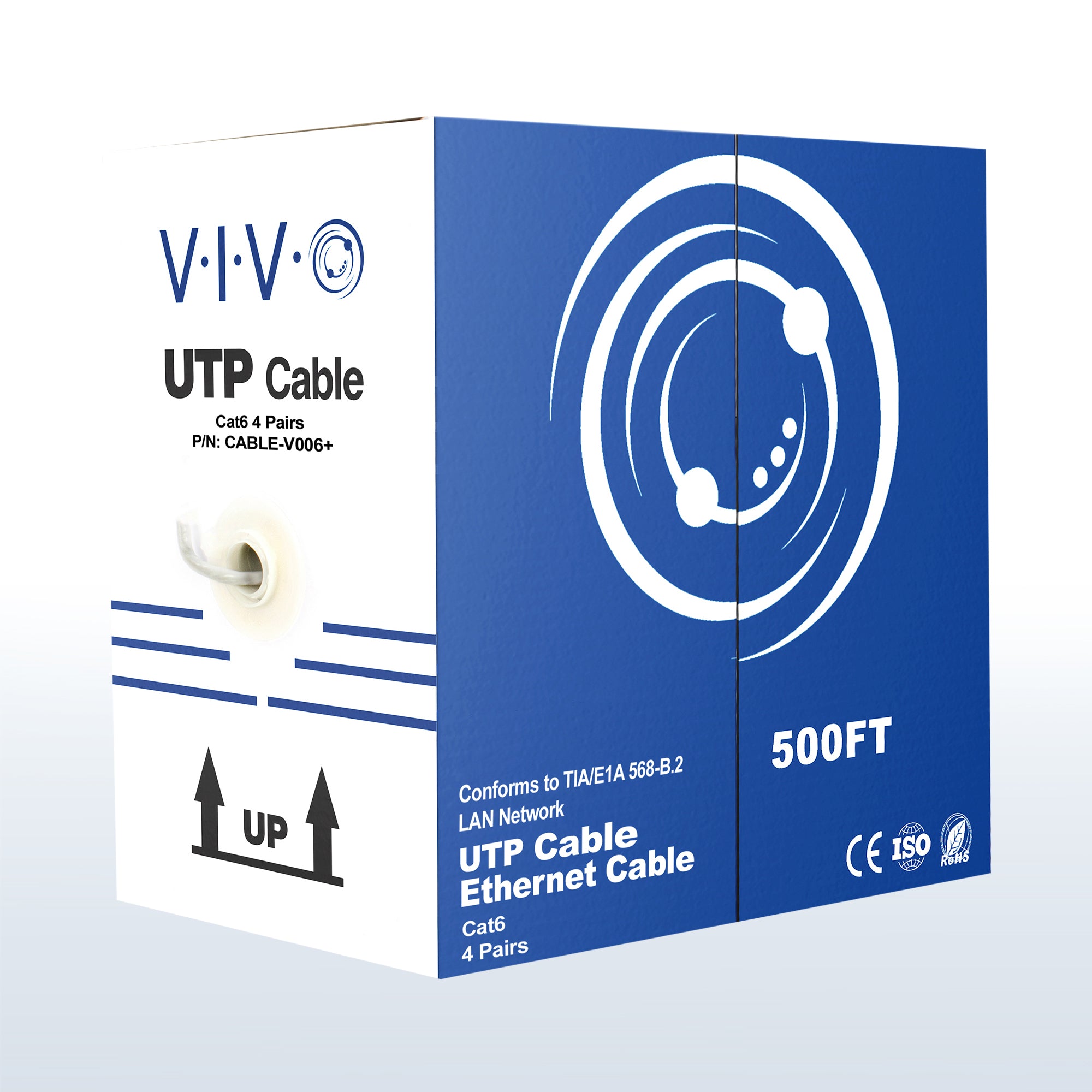 Grey 500ft Cat6 Ethernet Cable