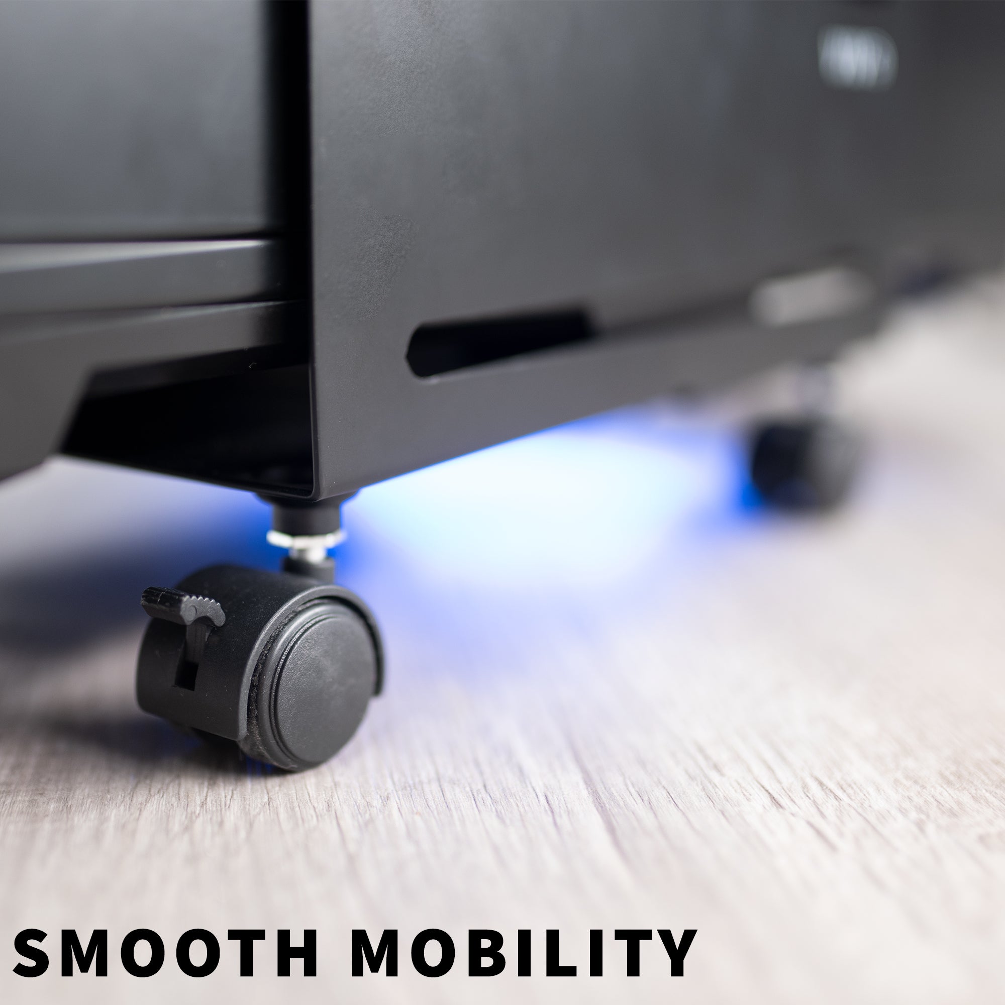 Large Computer Tower Desktop ATX-Case, CPU Steel Rolling Stand, 7.8 to 14 inch Wide Adjustable Mobile Cart Holder with Locking Caster Wheels, Gaming PC Holder