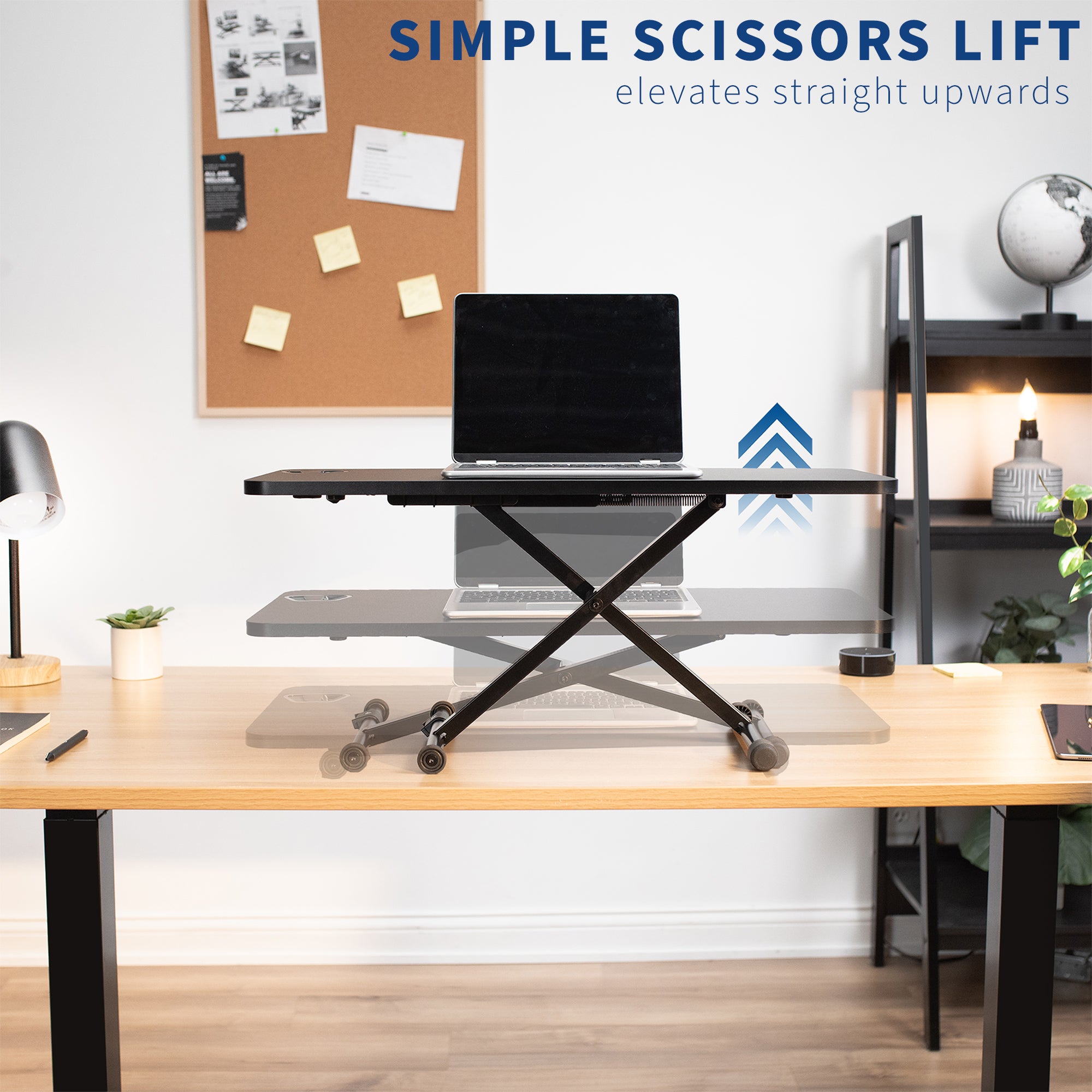 Scissor lift design to make movements easy with secure elevation.