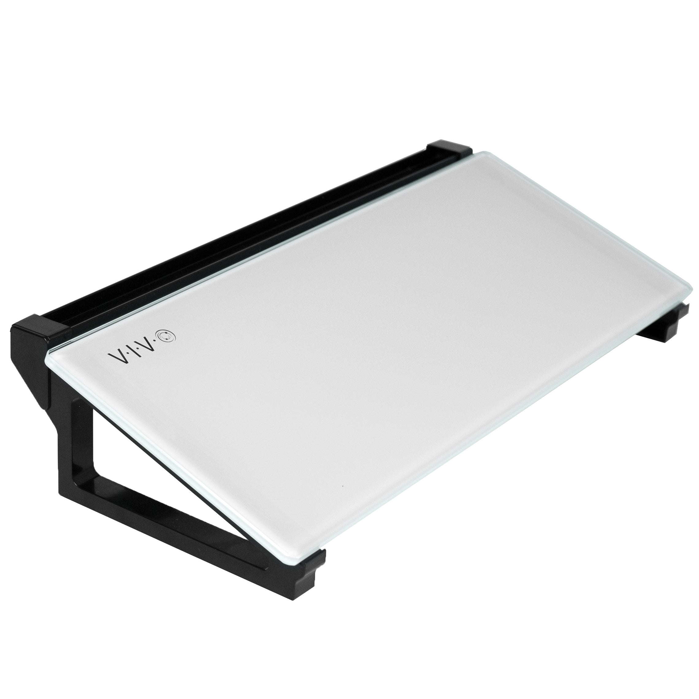 Glass 16in x 7in Desktop Whiteboard with Steel Frame