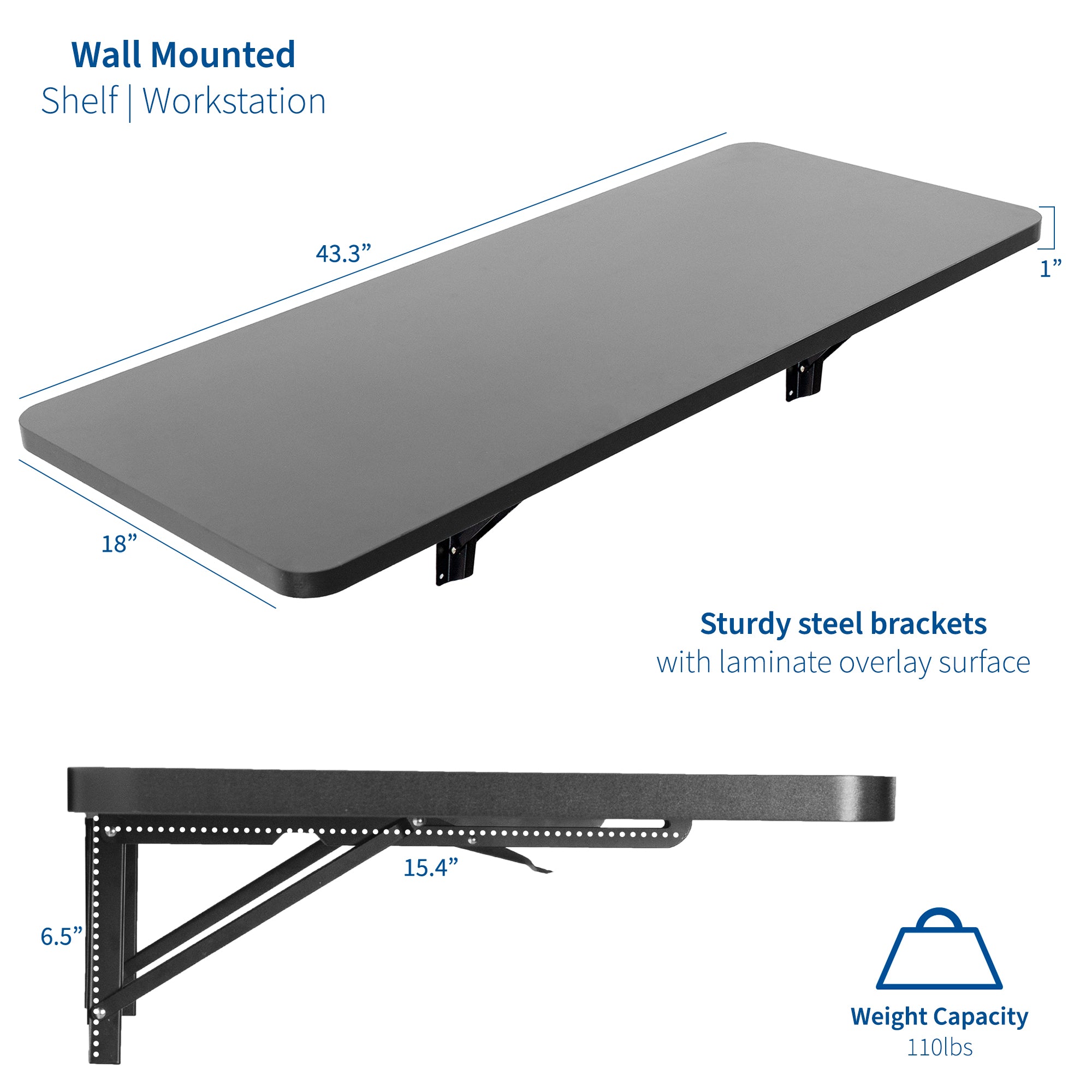A shelf workstation is perfect for studios and small creative workspaces.