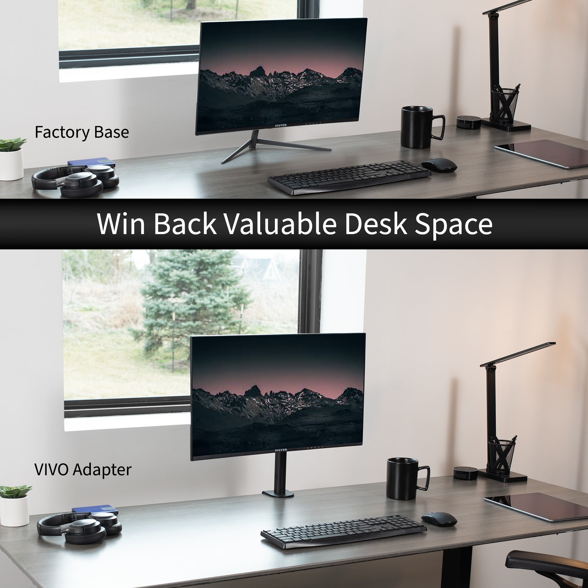 VIVO Quick Attach VESA Adapter Bracket Designed for Viotek Monitor NBV24CB2, VESA 75x75mm and 100x100mm