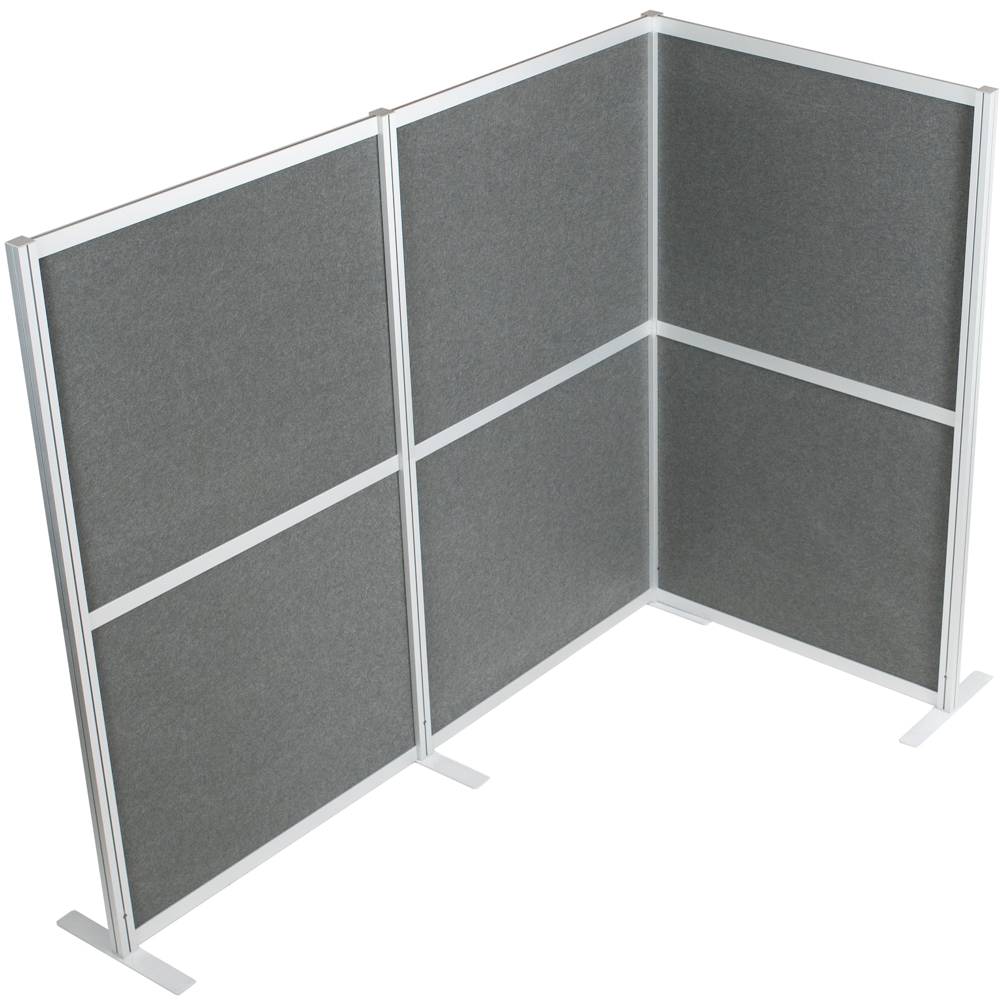 Freestanding privacy panels create instant privacy and simple room division.