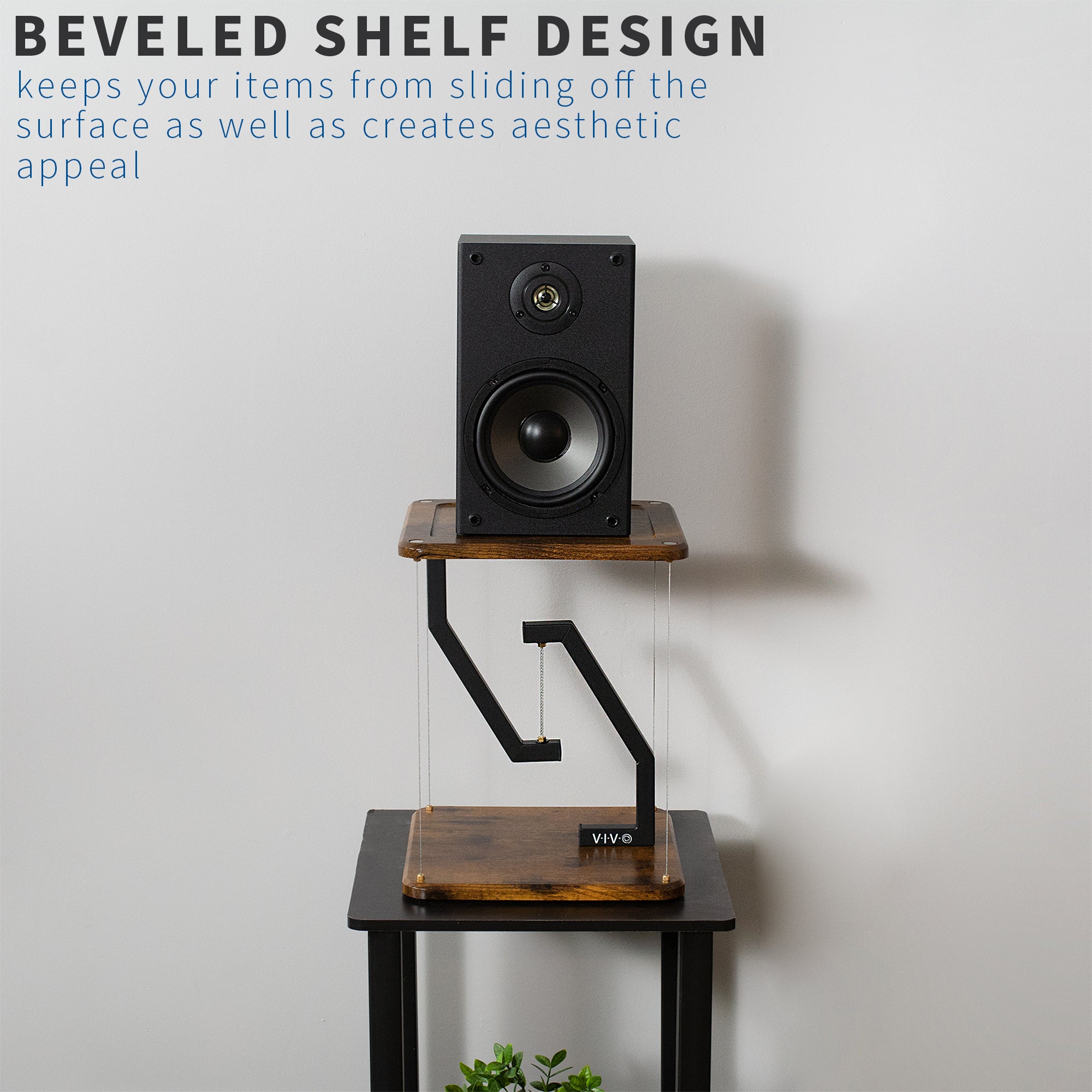 Aesthetic appeal of anti-gravity-designed speaker stands.