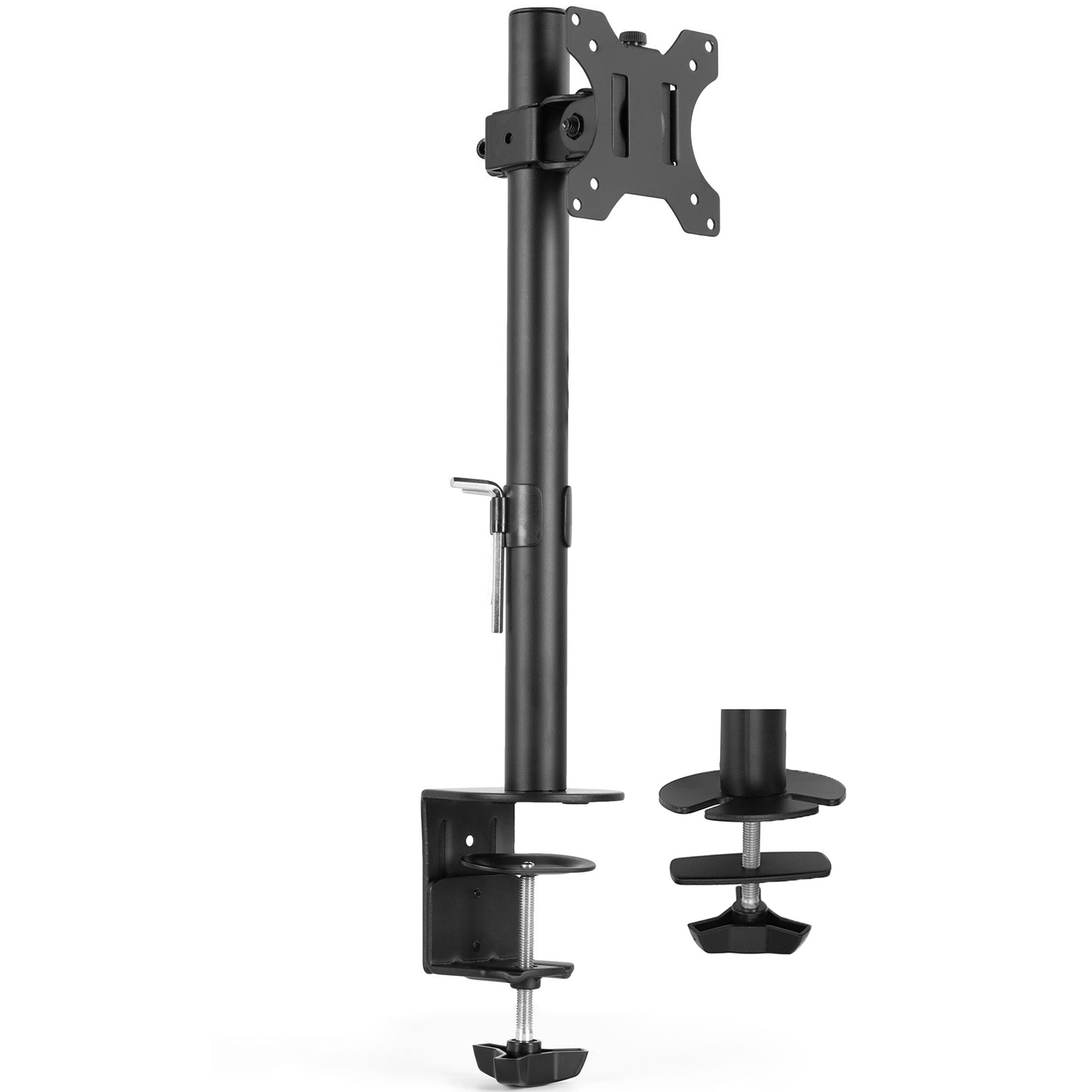 Single lock monitor mount with a standard VESA plate mount.