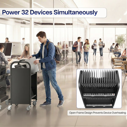 32-Device Open Charging Cart