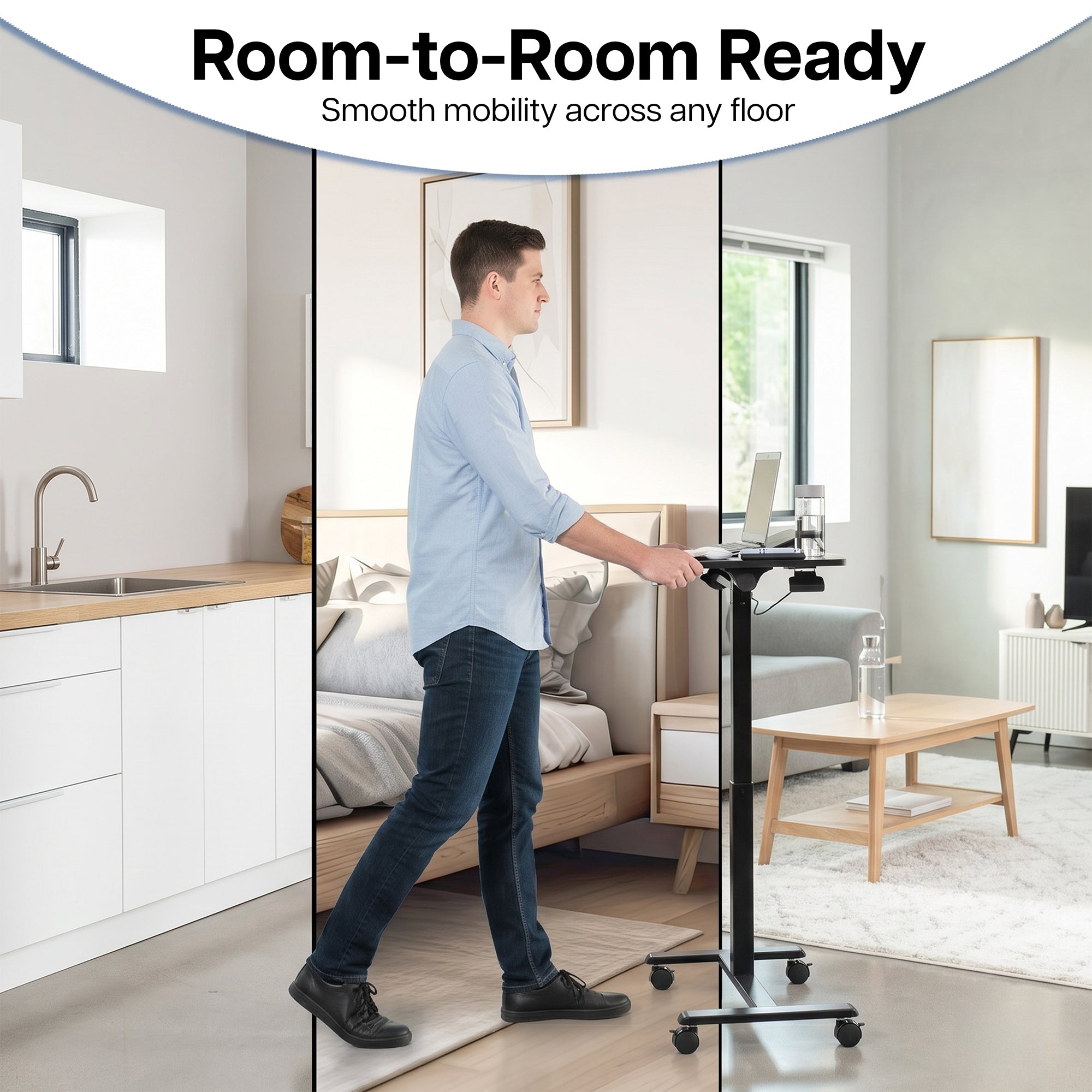 Mobile Tilting Laptop Cart