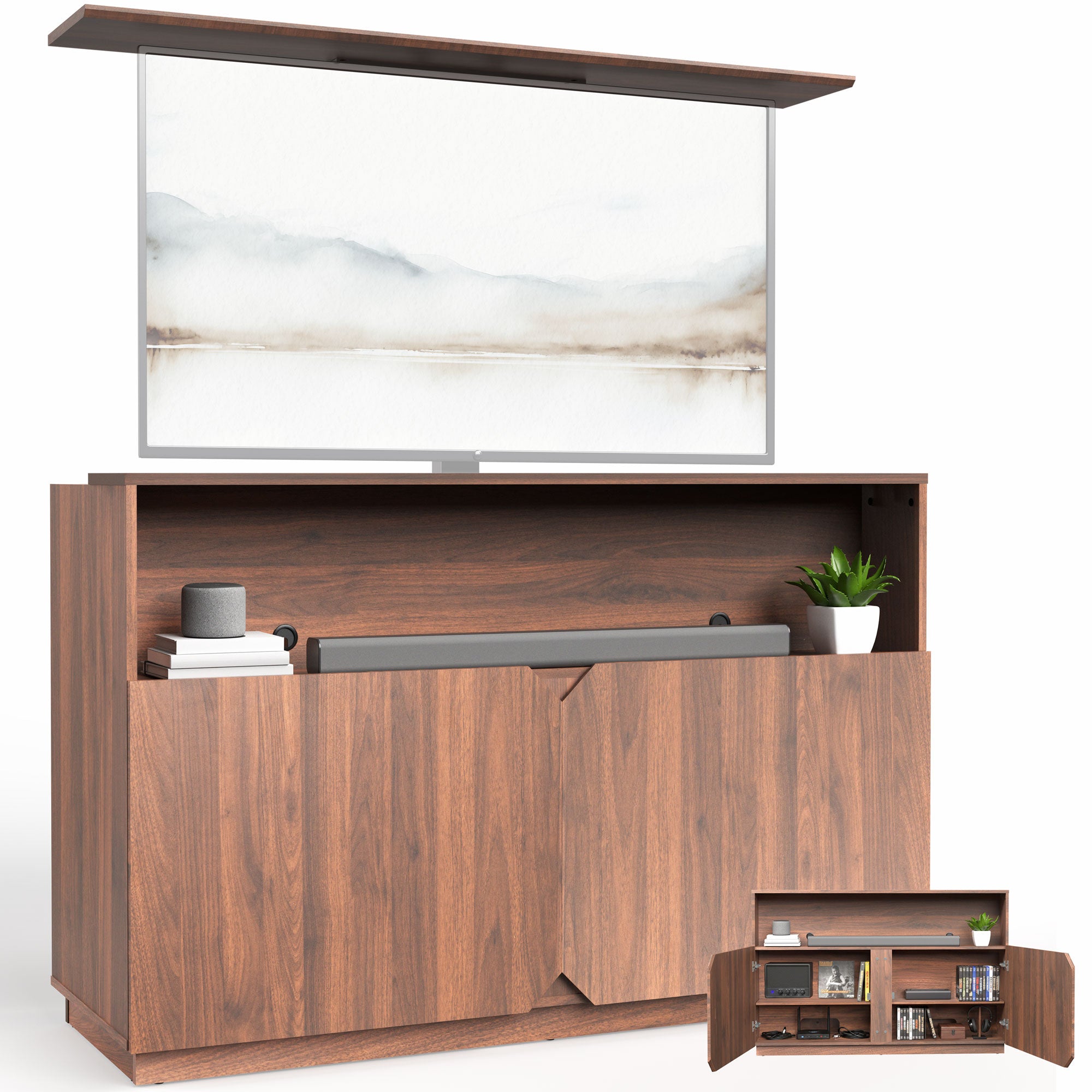 TV Lift Cabinet w/ Storage - 32” to 55” Screens