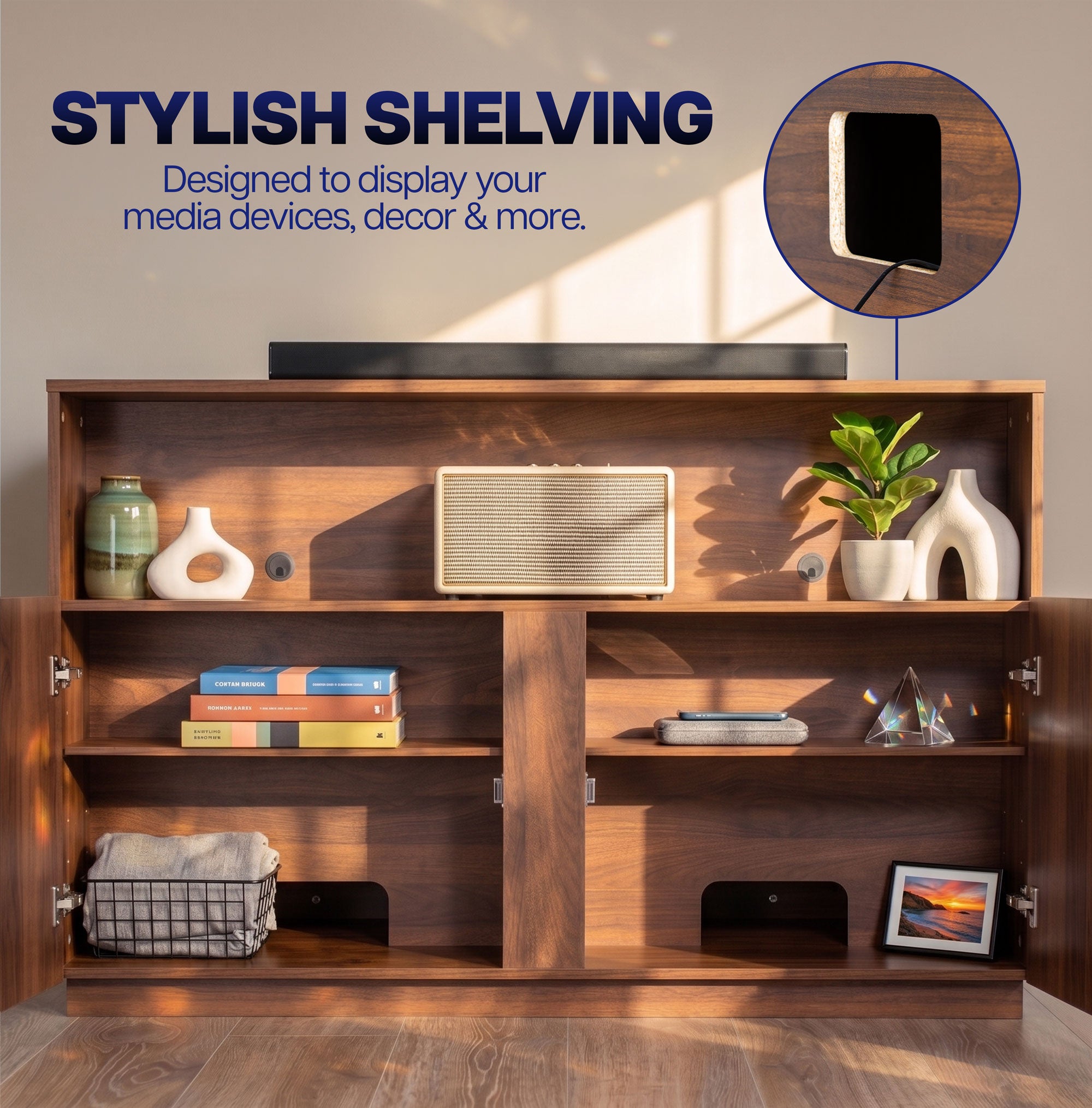 TV Lift Cabinet w/ Storage - 32” to 55” Screens