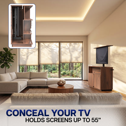 TV Lift Cabinet w/ Storage - 32” to 55” Screens