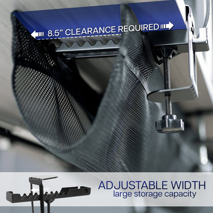 44 Inch Clamp-on Under Desk Cable Net, Workstation Wire Organizer, Cable Management for Home and Office 44 Inch Clamp-on Under Desk Cable Net, Workstation Wire Organizer, Cable Management for Home and Office