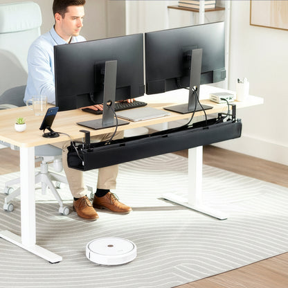 47" Clamp-on cable management tray